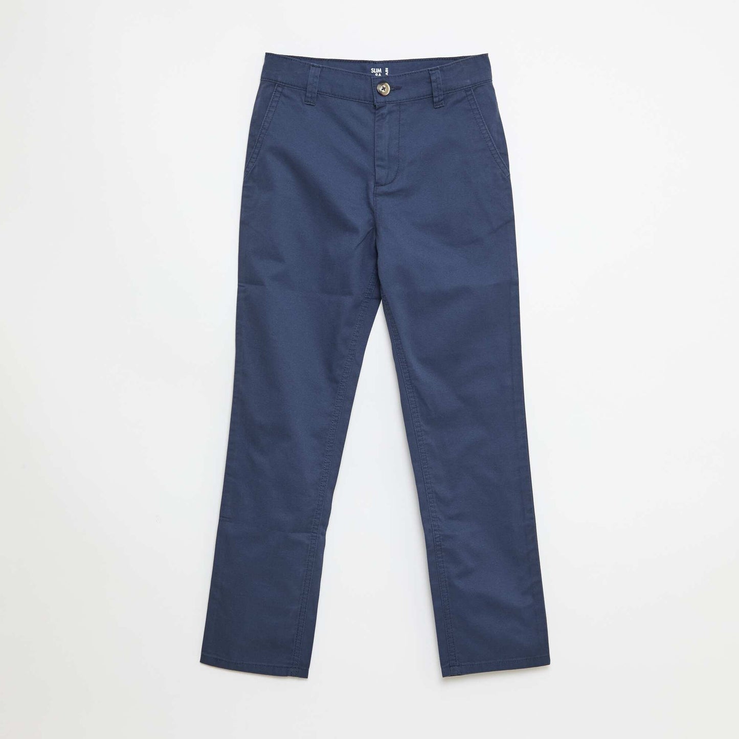 Plain Slim Fit 5-Pocket Chinos BLUE