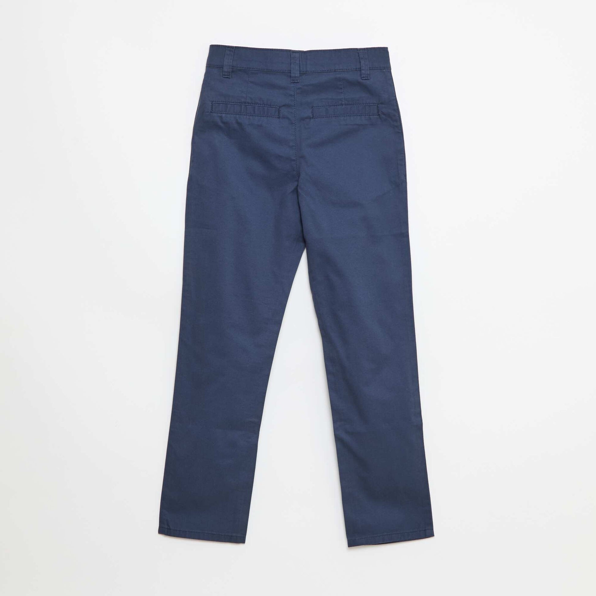 Plain Slim Fit 5-Pocket Chinos BLUE