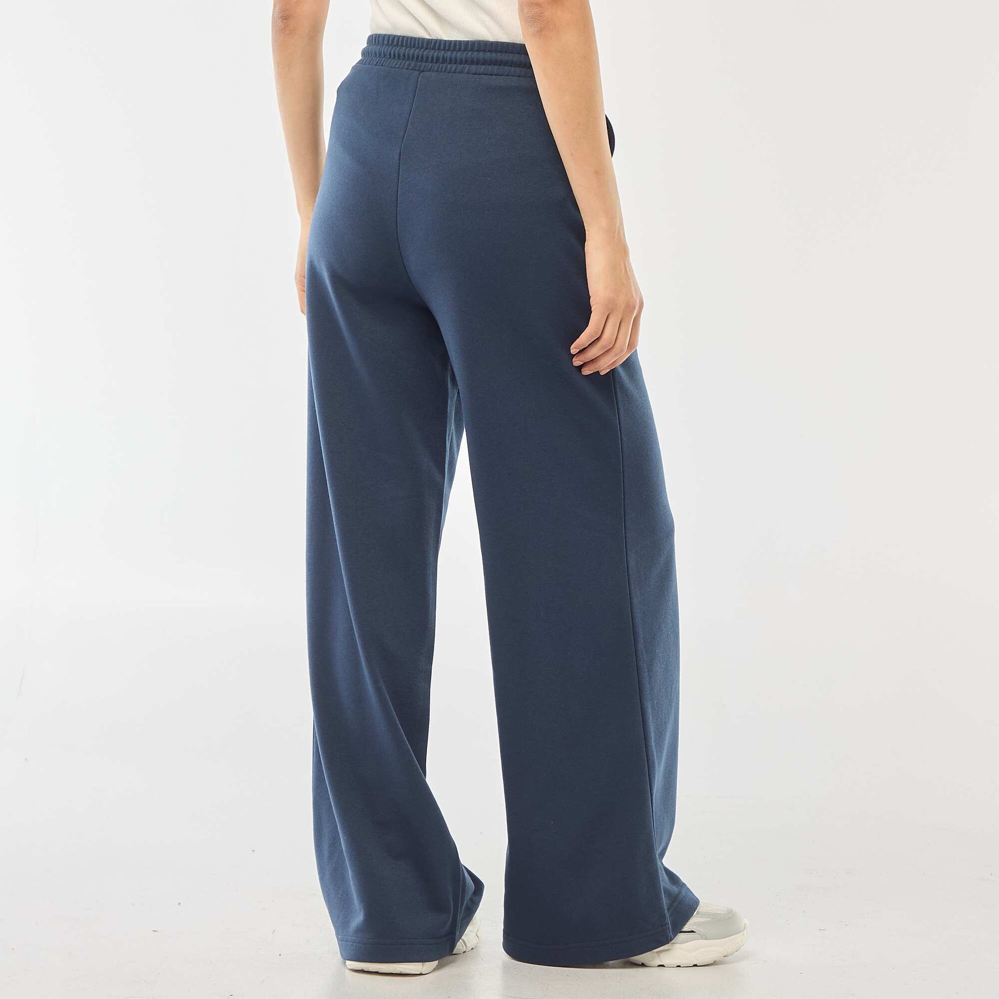 Solid Color Cotton Joggers BLUE