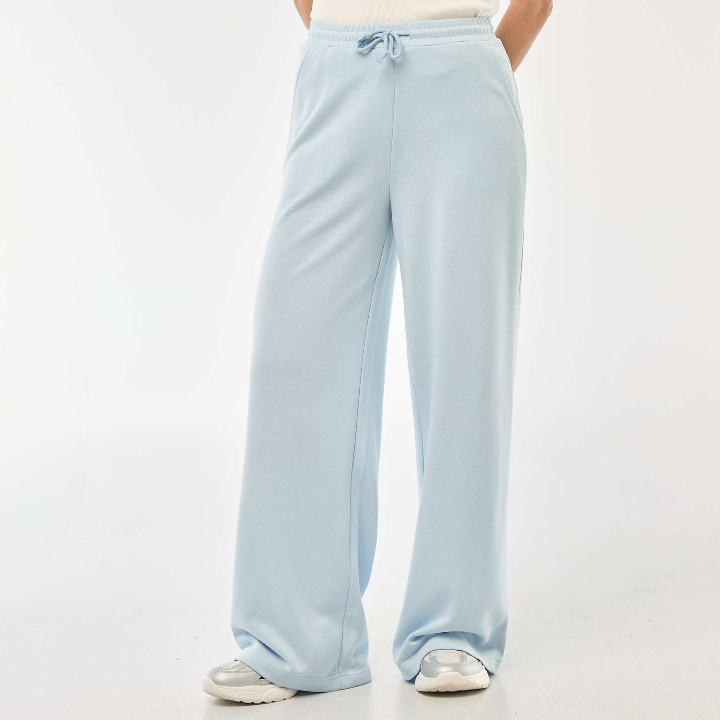 Solid Color Cotton Joggers BLUE