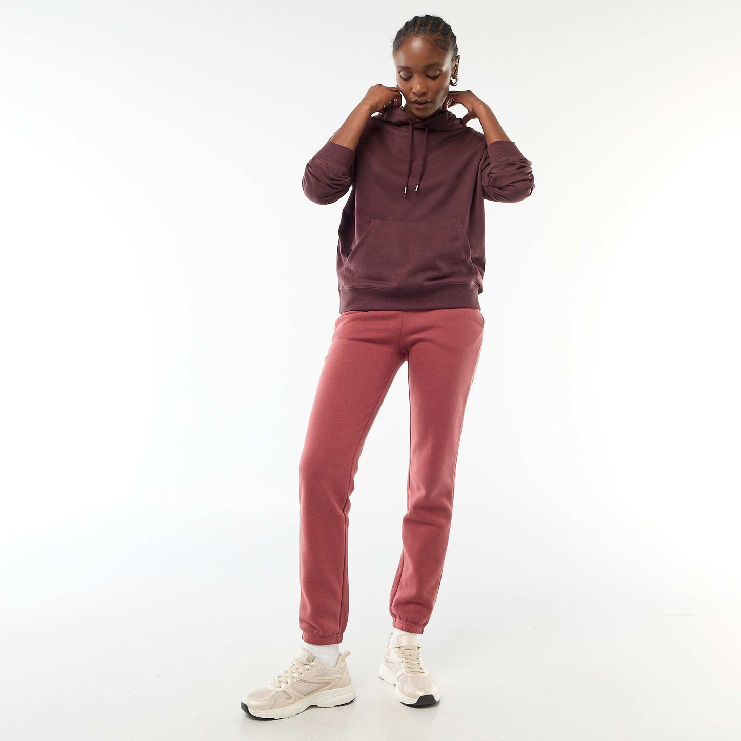 Plain Cotton Hoodie PURPLE