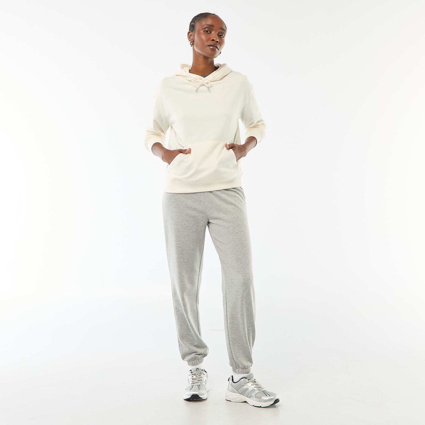 Plain Cotton Hoodie WHITE