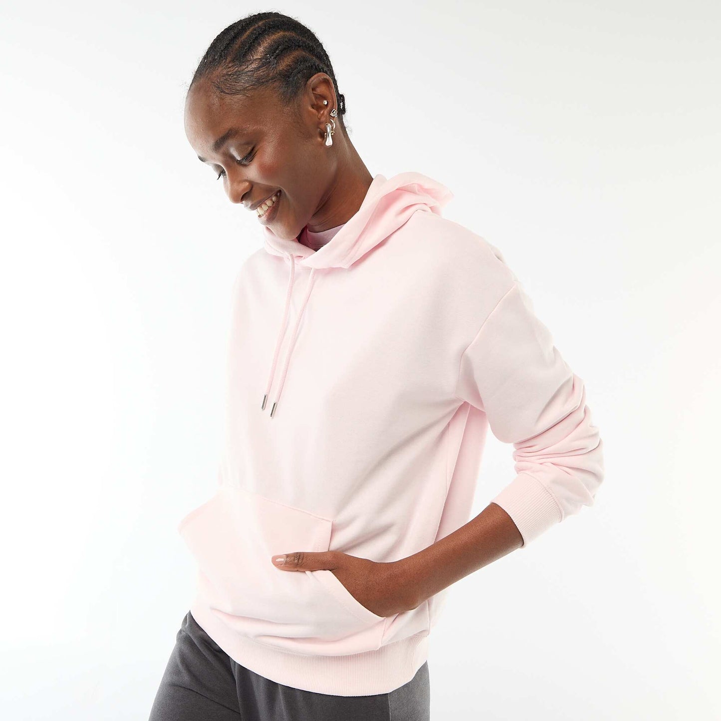 Plain Cotton Hoodie PINK