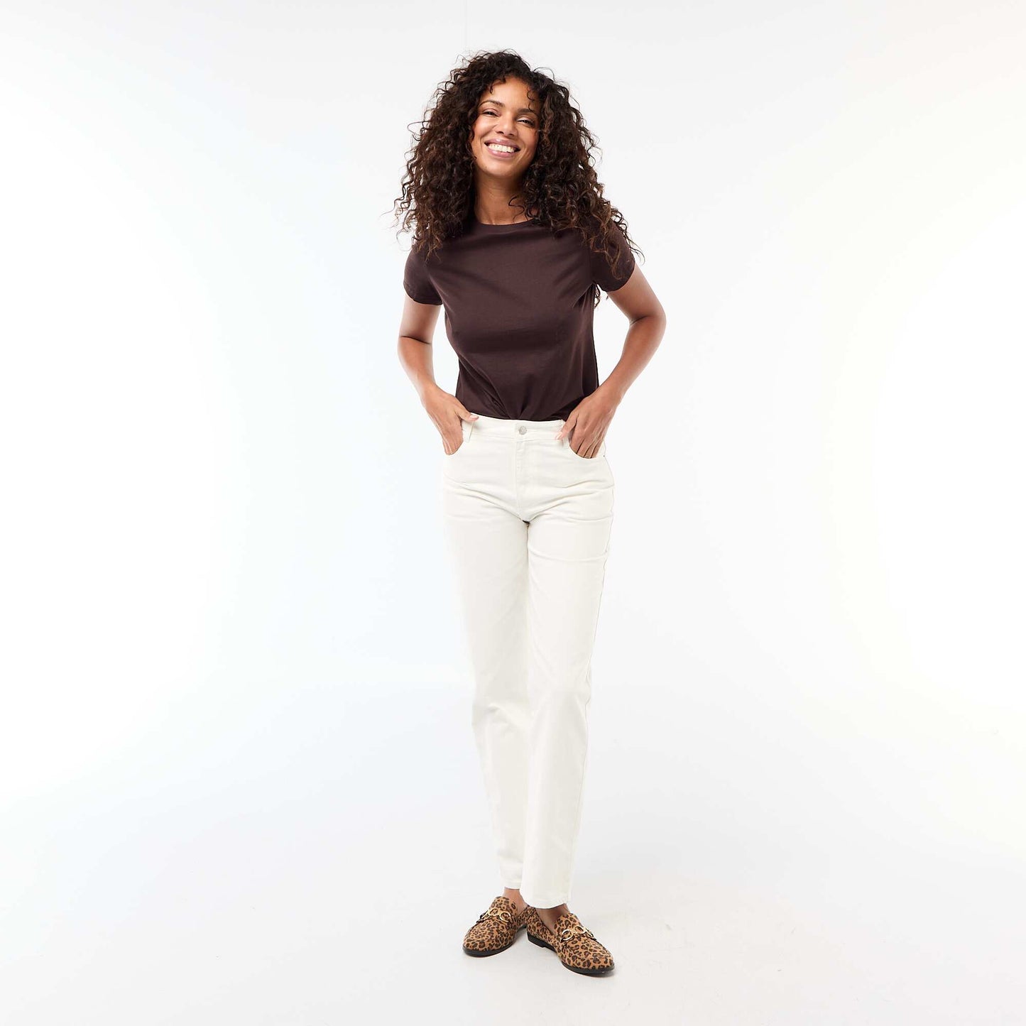 Short-Sleeve Jersey T-Shirt BROWN