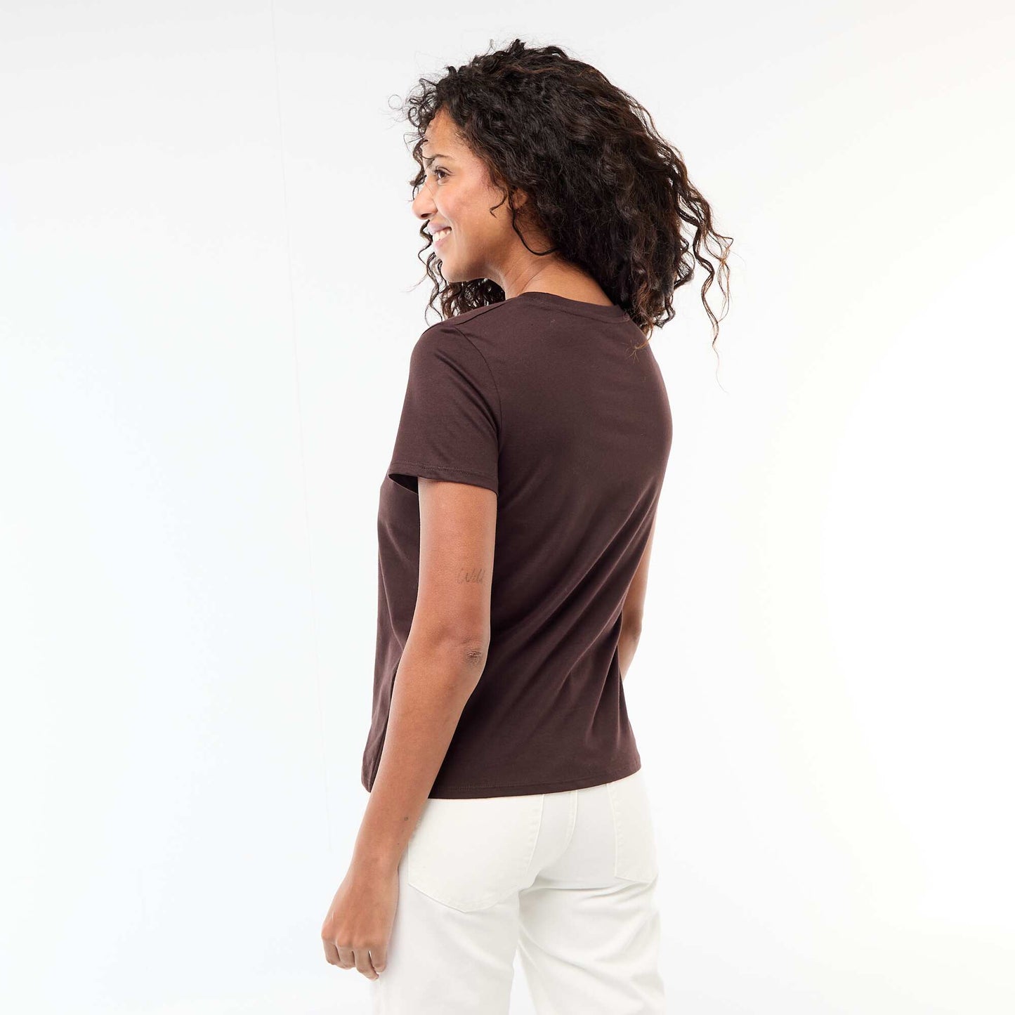 Short-Sleeve Jersey T-Shirt BROWN