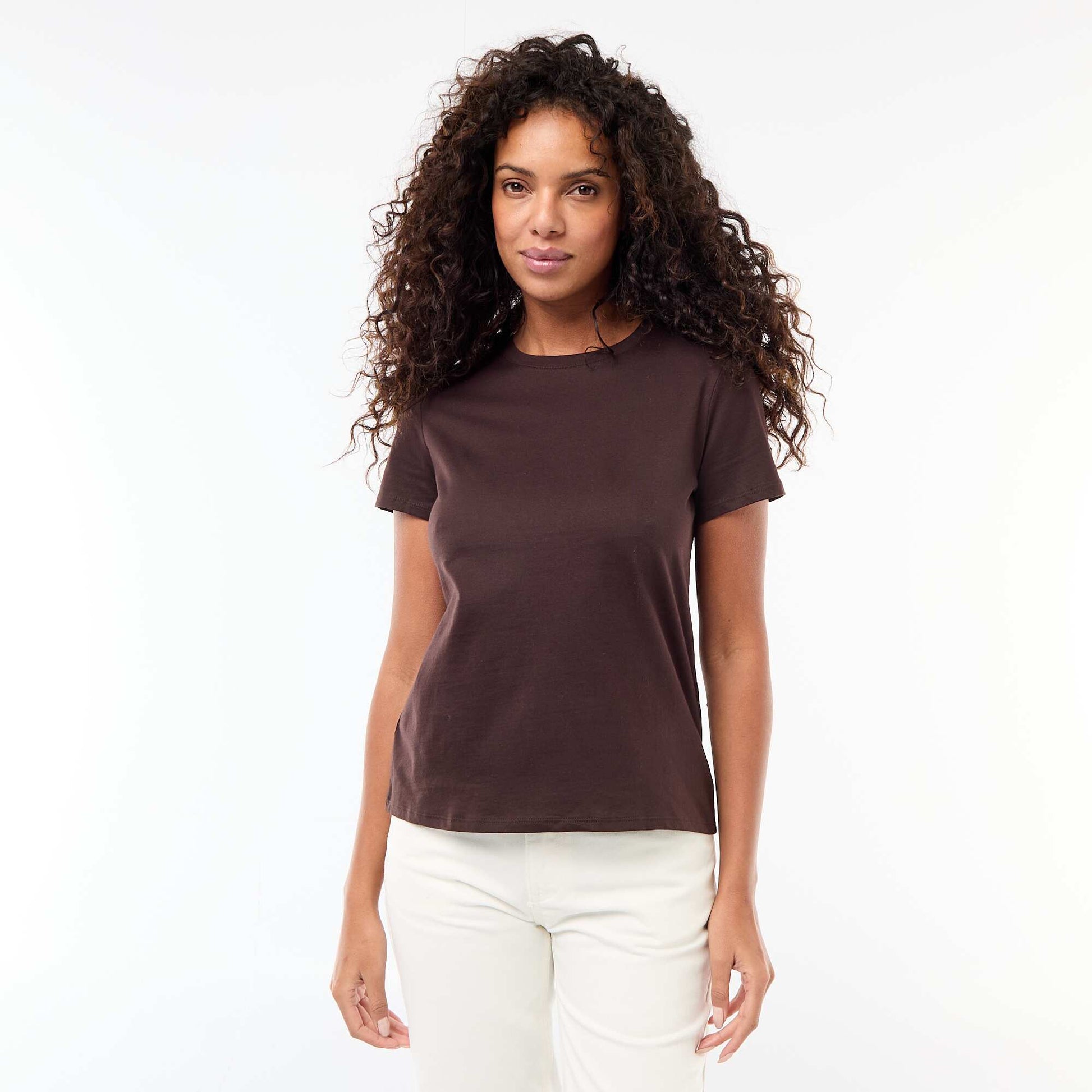 Short-Sleeve Jersey T-Shirt BROWN