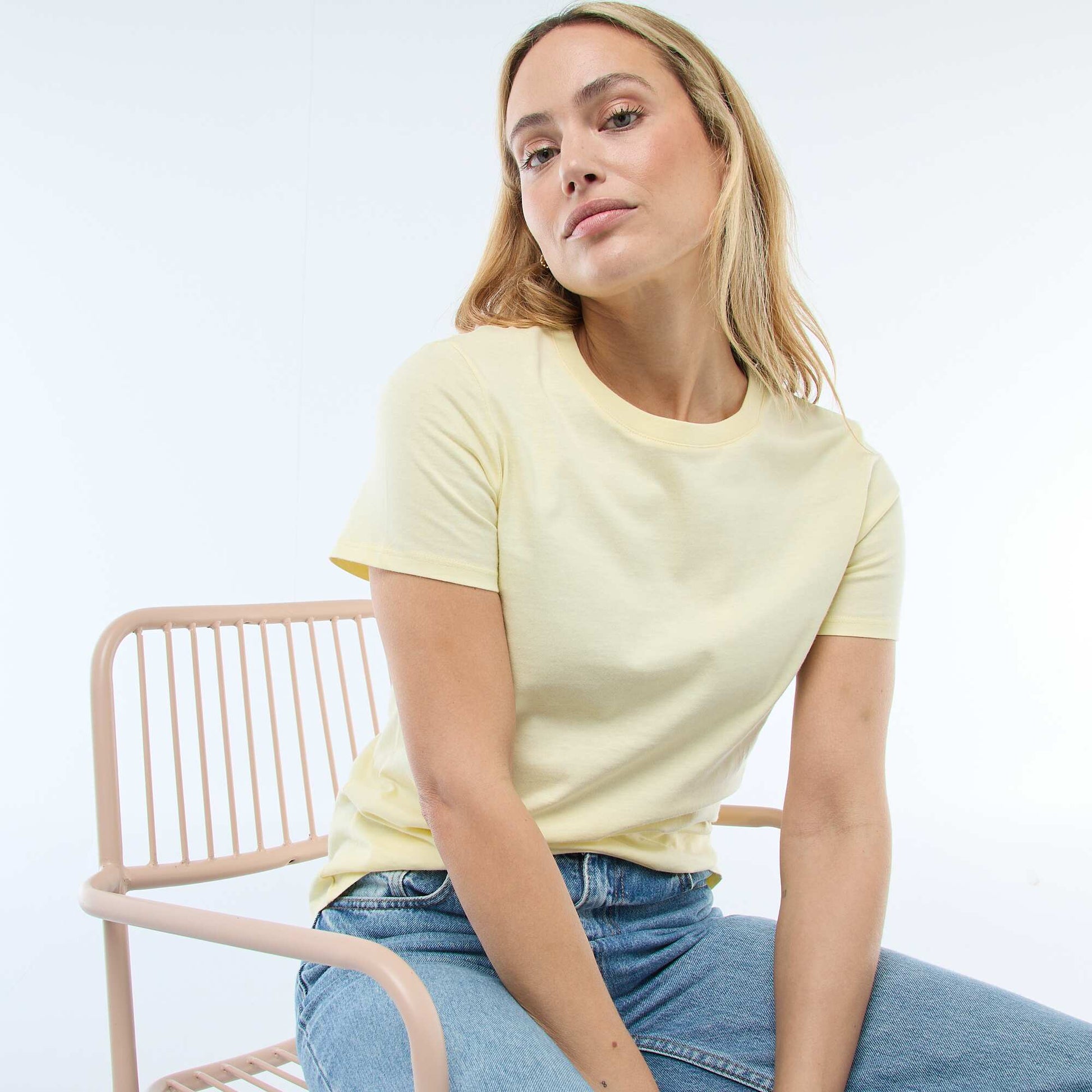 Short-Sleeve Jersey T-Shirt YELLOW