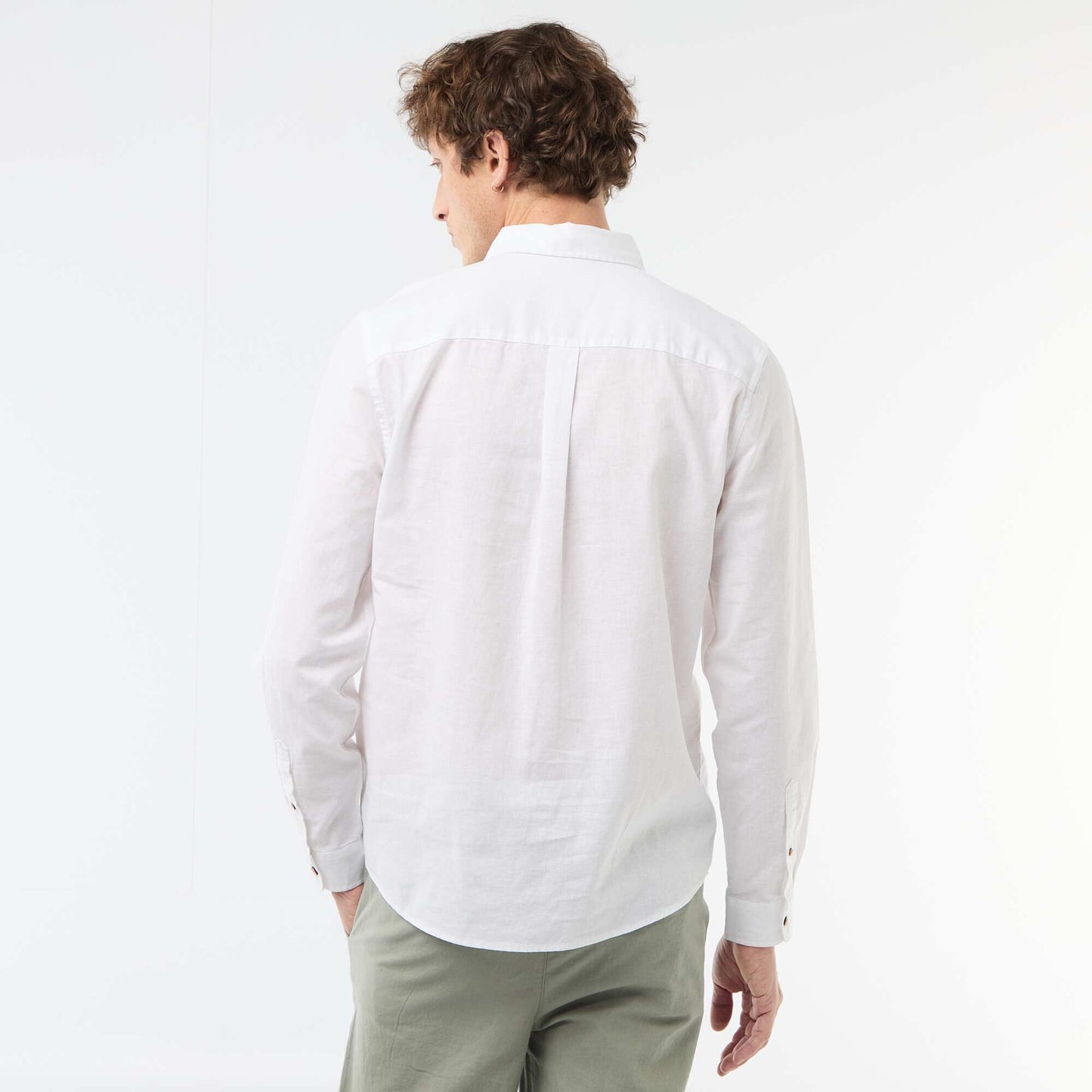 Linen Blend Shirt WHITE