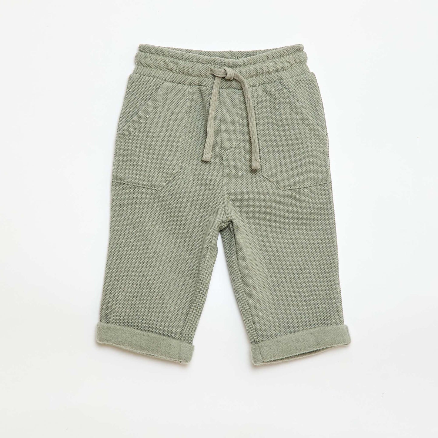 Relaxed Piqué Knit Trousers GREEN