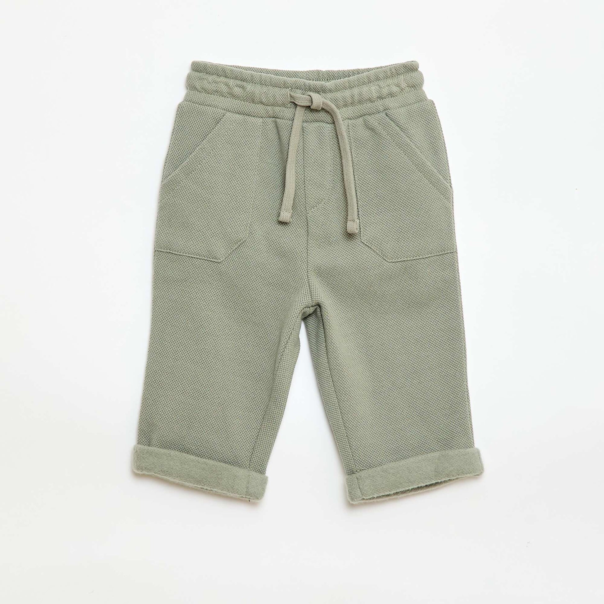 Relaxed Piqué Knit Trousers GREEN