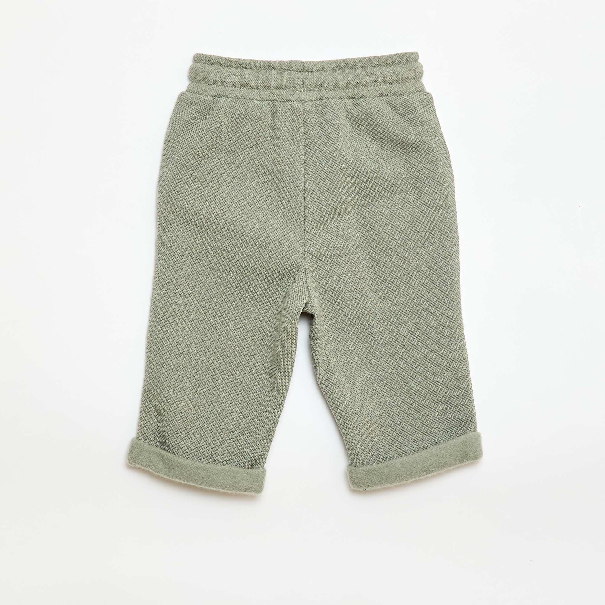 Relaxed Piqué Knit Trousers GREEN