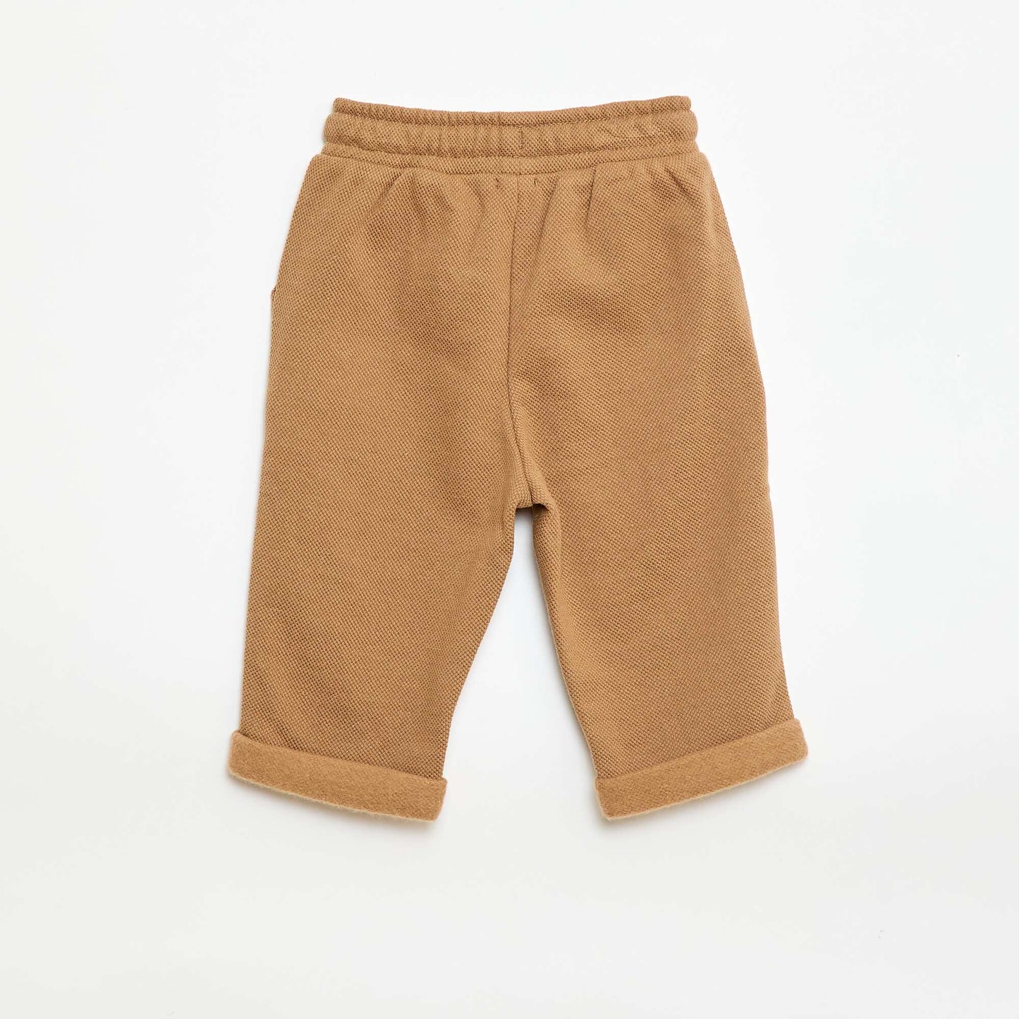 Relaxed Piqué Knit Trousers BEIGE