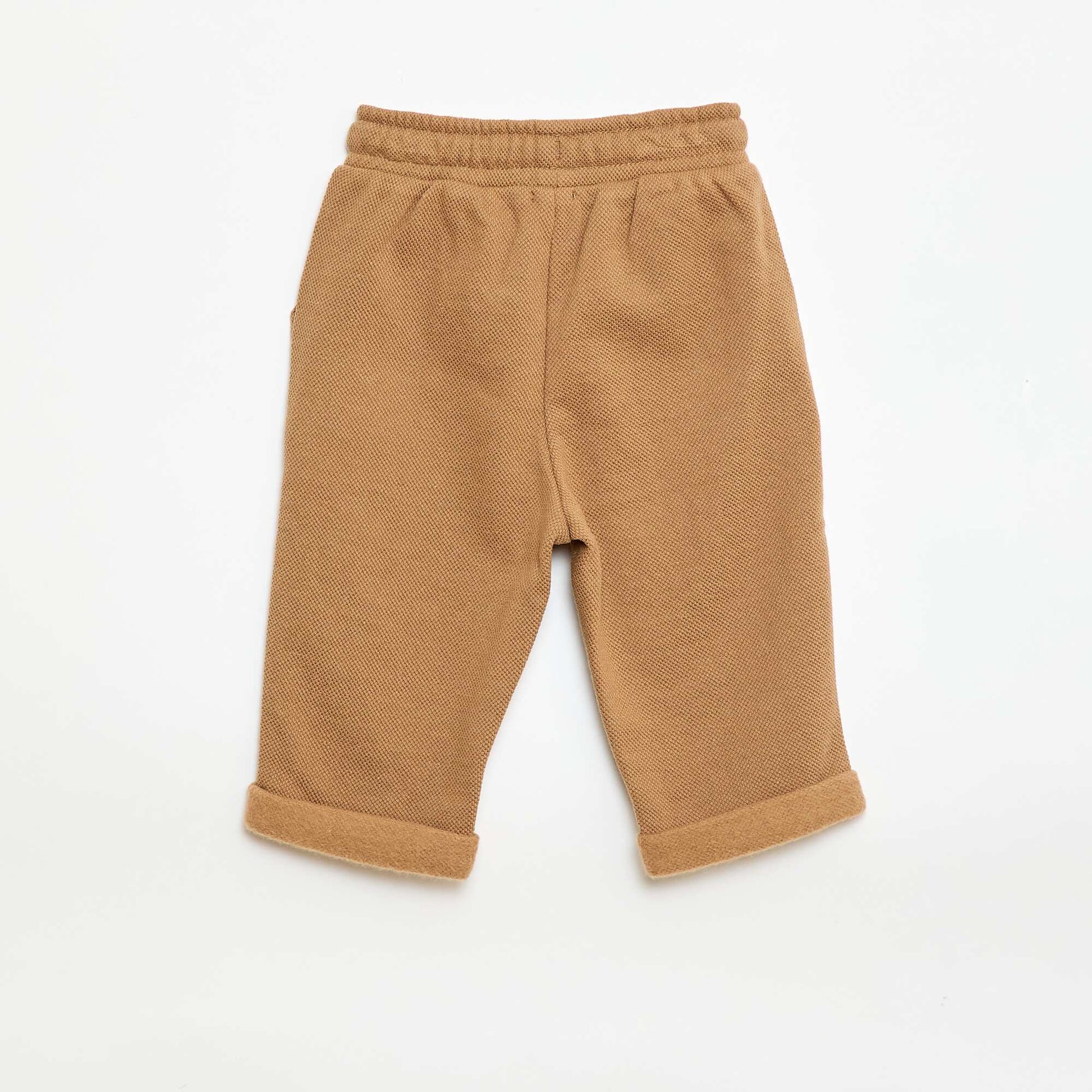 Relaxed Piqué Knit Trousers BEIGE
