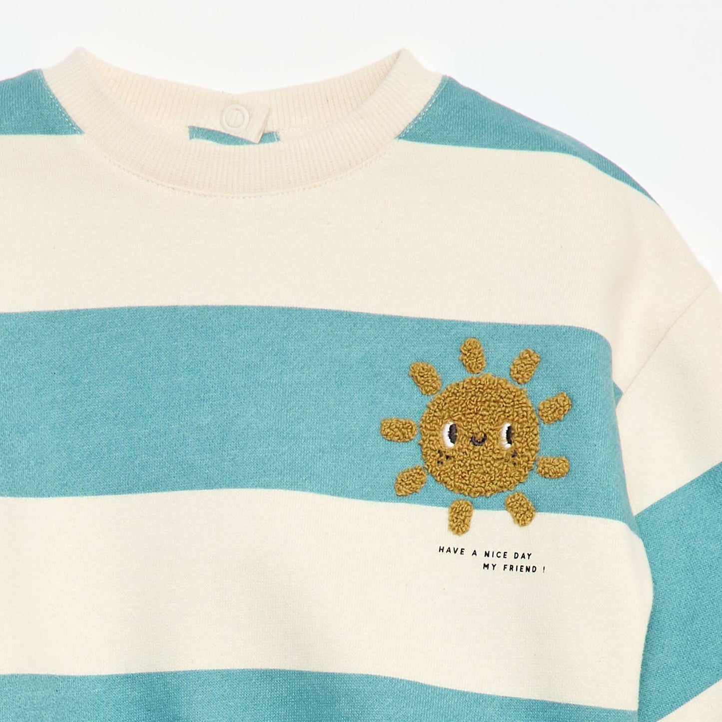 Embroidered Fleece Sweatshirt BLUE