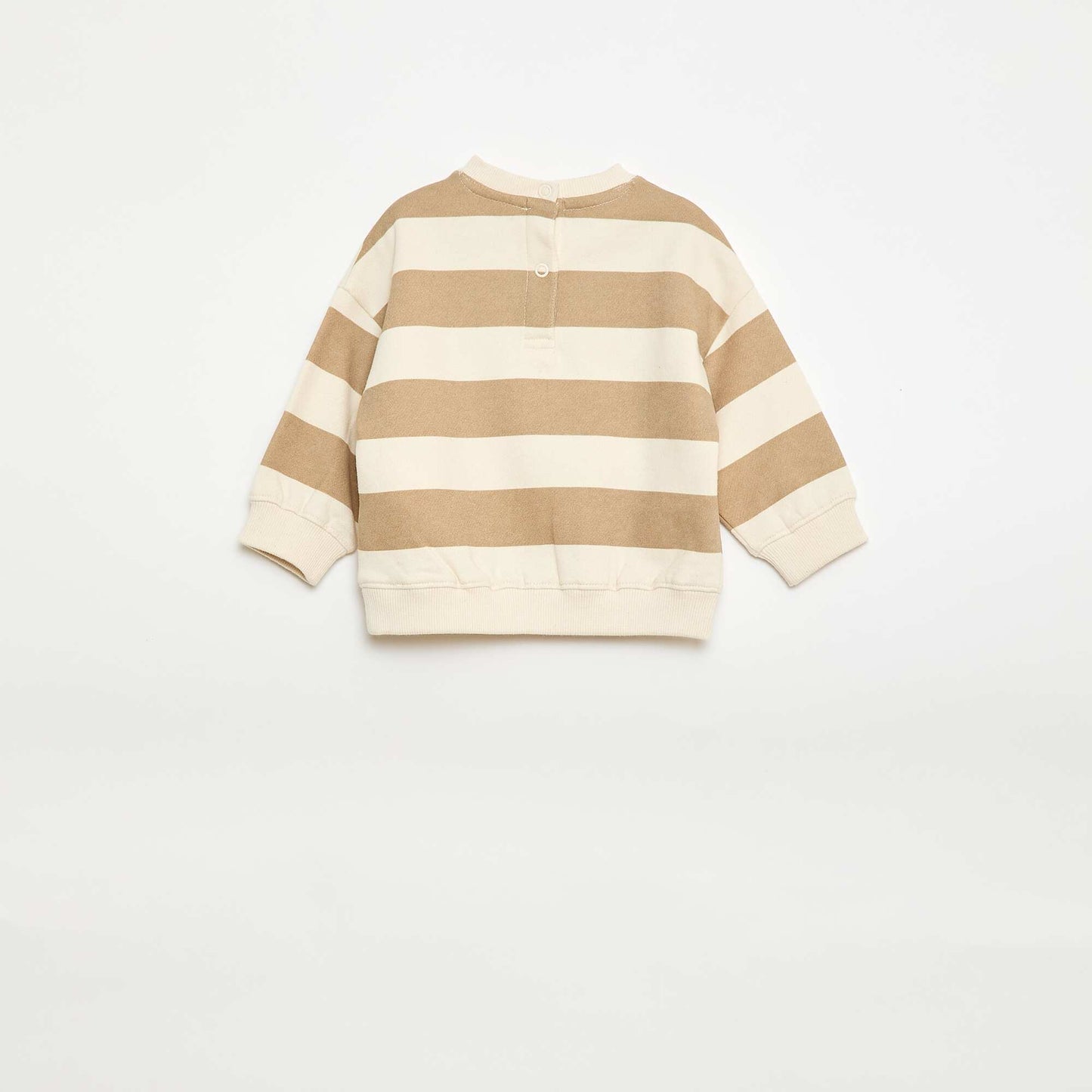 Embroidered Fleece Sweatshirt WHITE