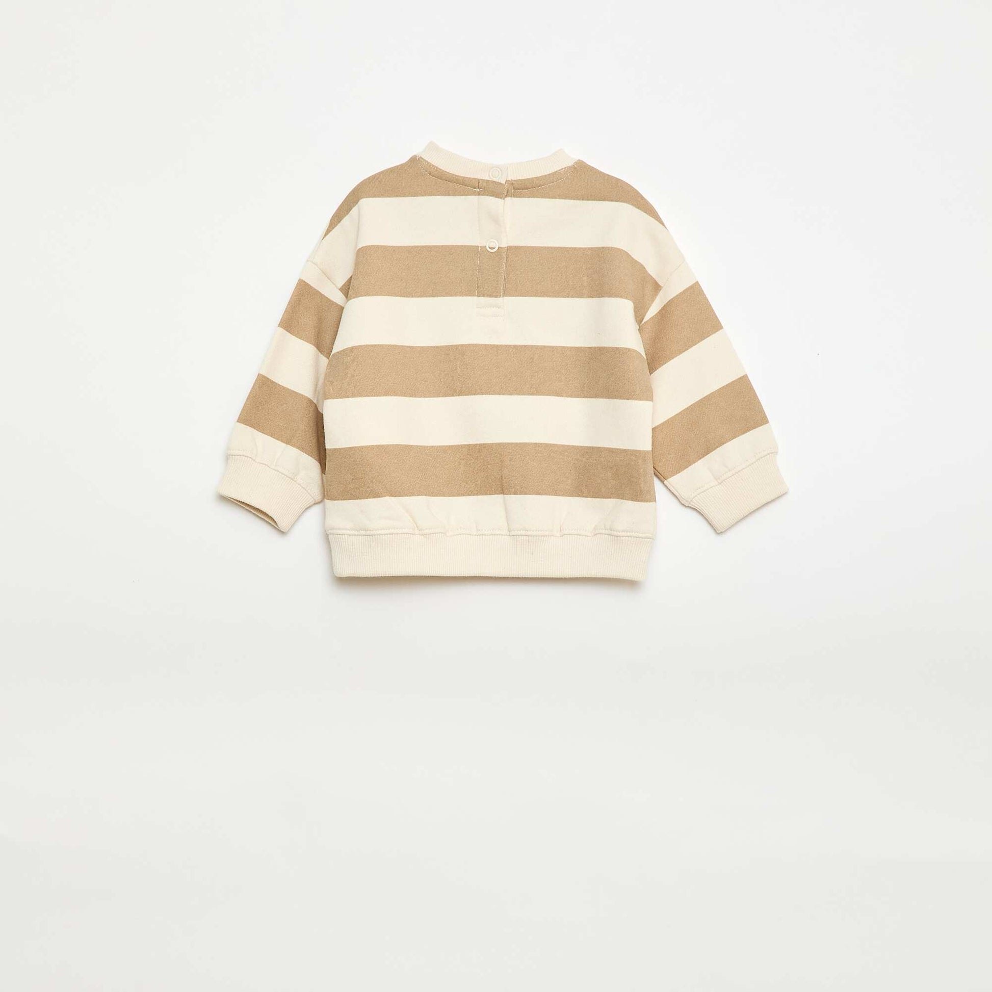 Embroidered Fleece Sweatshirt WHITE