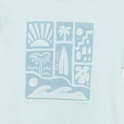 Printed Message T-Shirt BLUE