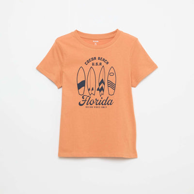 Printed Message T-Shirt BROWN