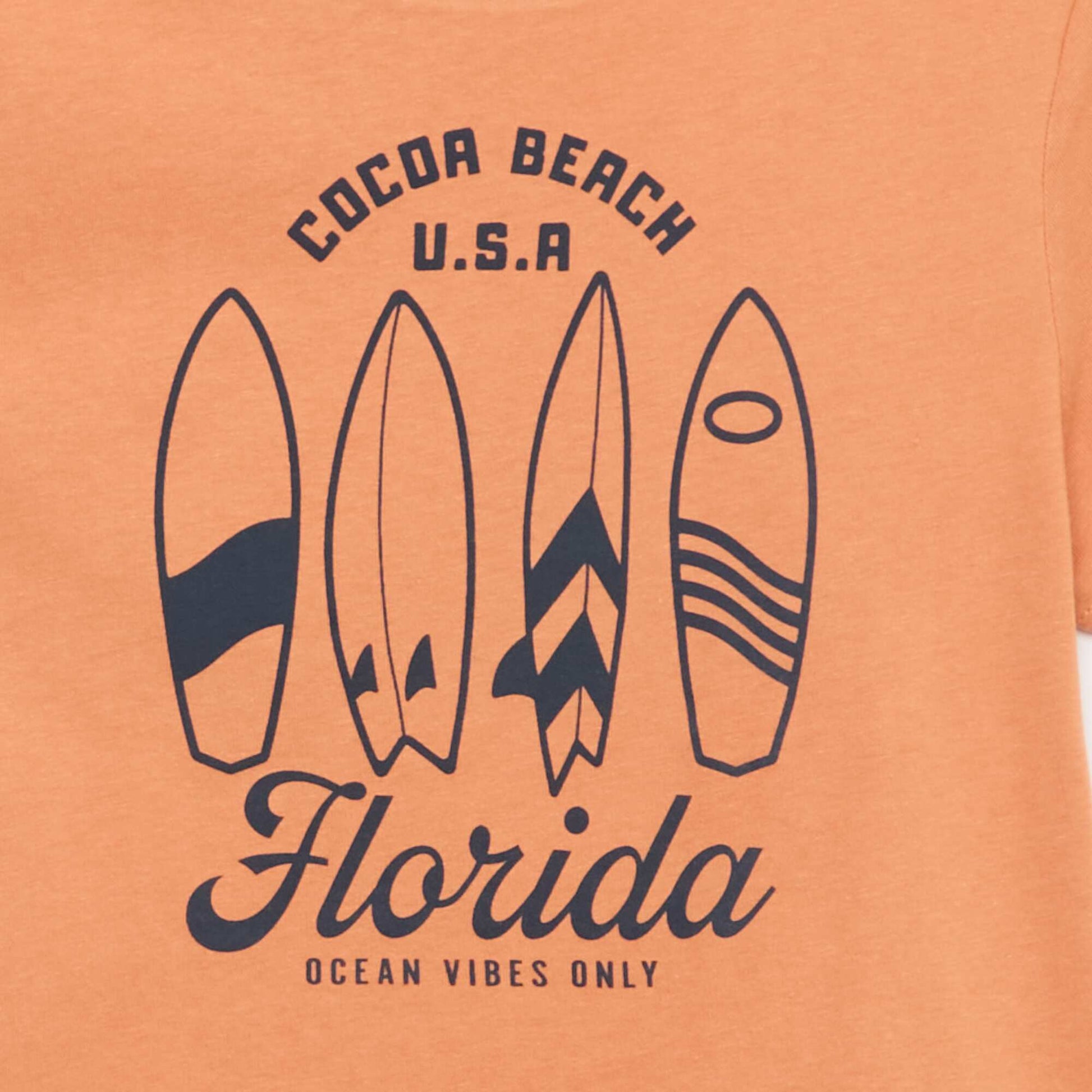 Printed Message T-Shirt BROWN