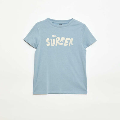 Printed Message T-Shirt BLUE