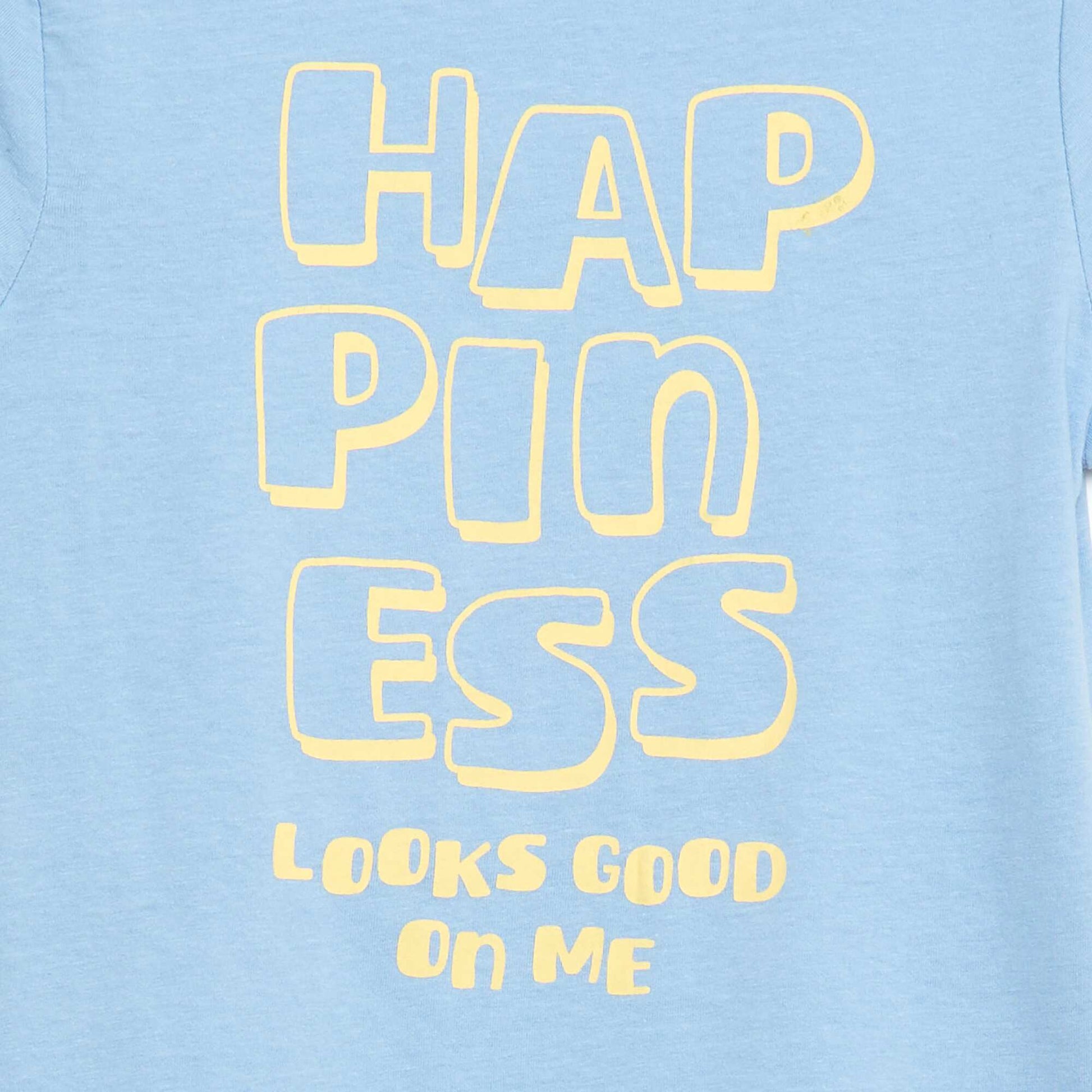 Printed Message T-Shirt BLUE