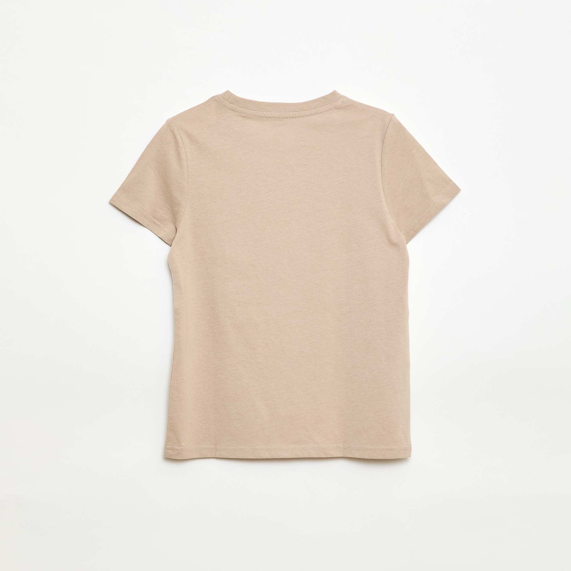 Printed Message T-Shirt BEIGE