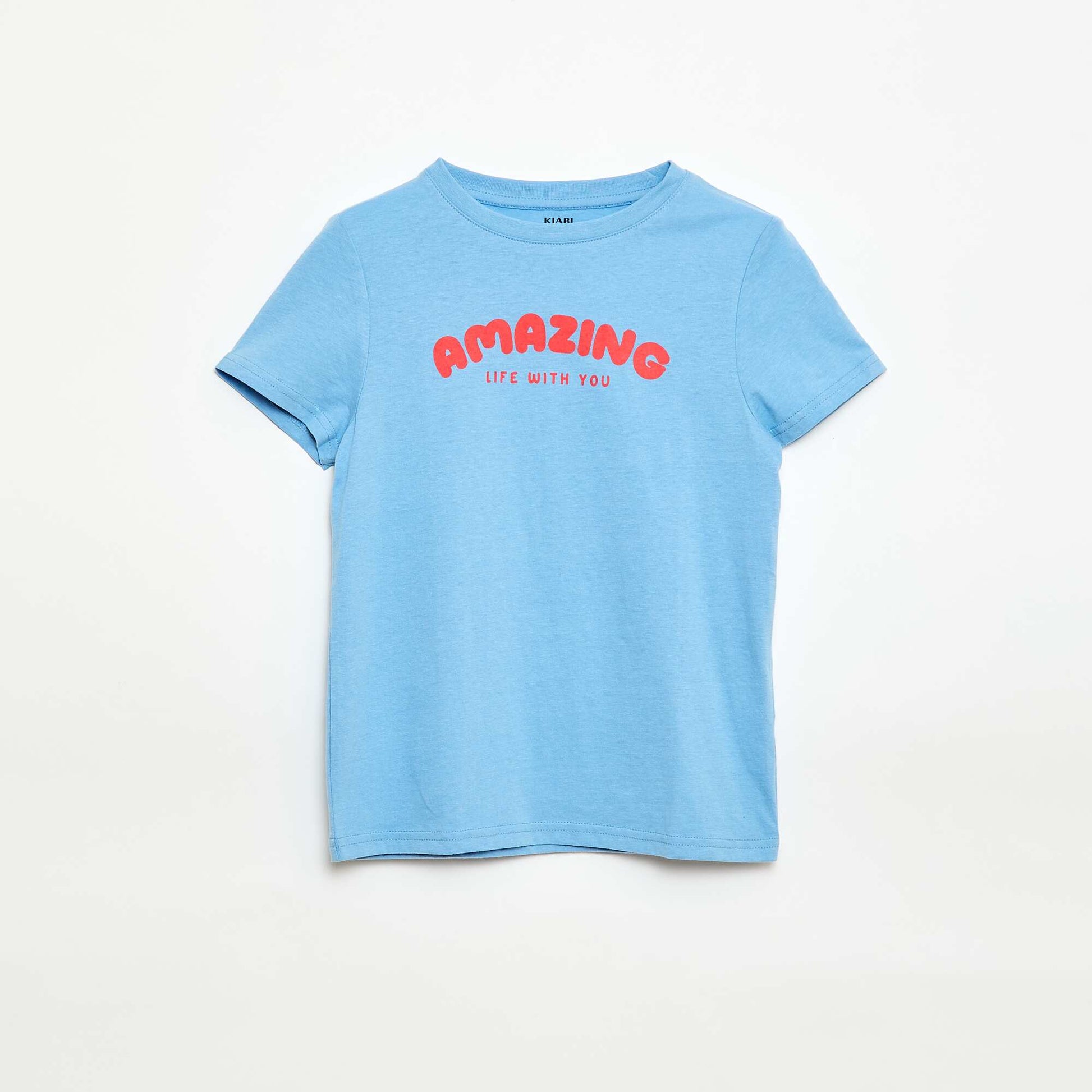 Printed Message T-Shirt BLUE