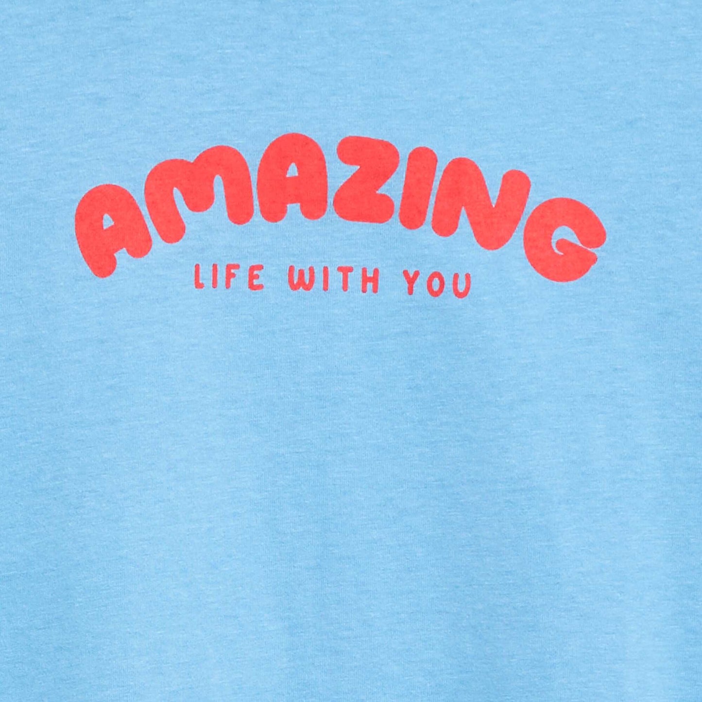 Printed Message T-Shirt BLUE