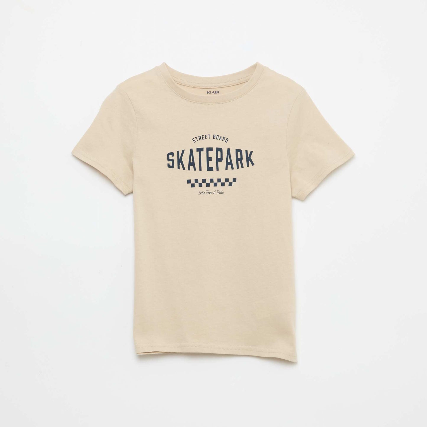Printed Message T-Shirt BEIGE