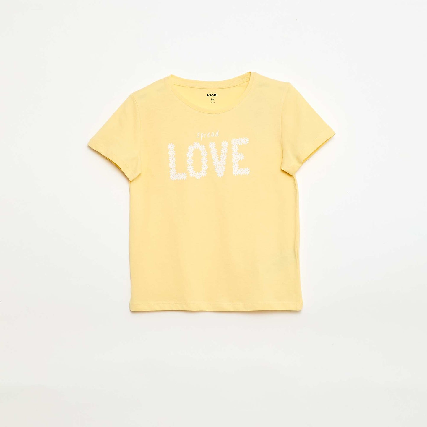 Short-Sleeve Printed Message T-Shirt YELLOW