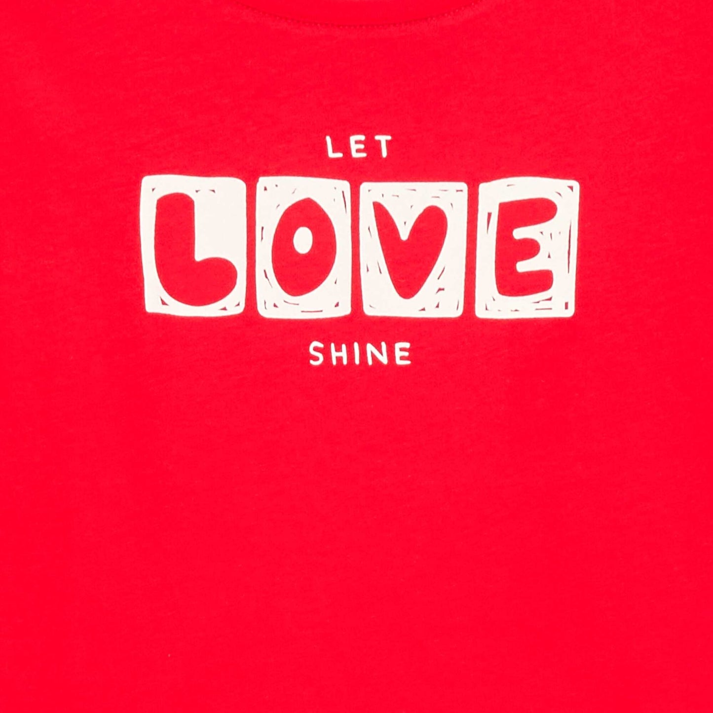 Short-Sleeved Printed Message T-Shirt RED