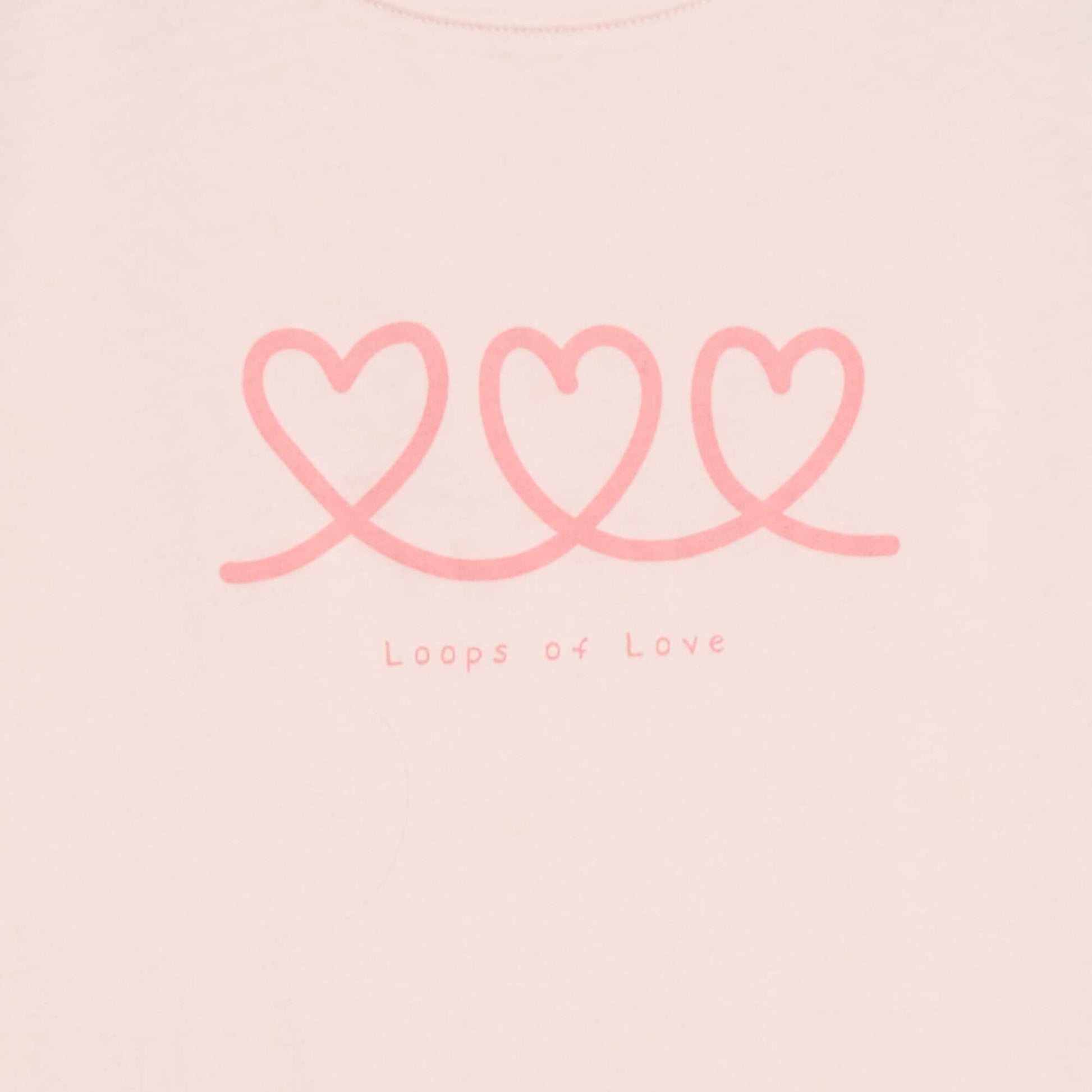 Short-Sleeved Printed Message T-Shirt PINK