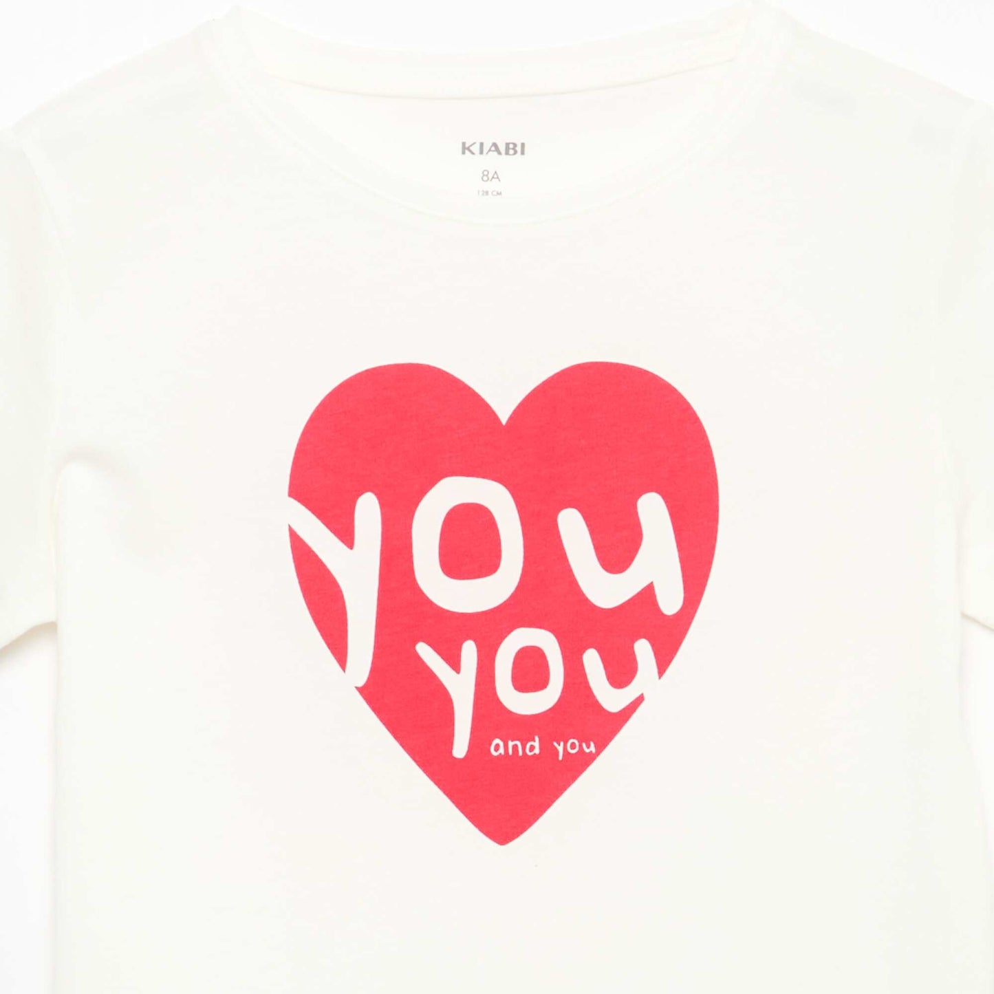 Short-sleeved T-shirt with printed message WHITE