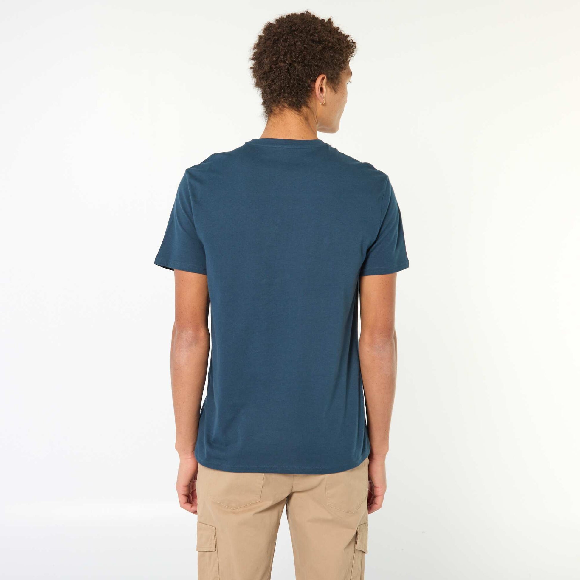 Printed Cotton T-Shirt BLUE