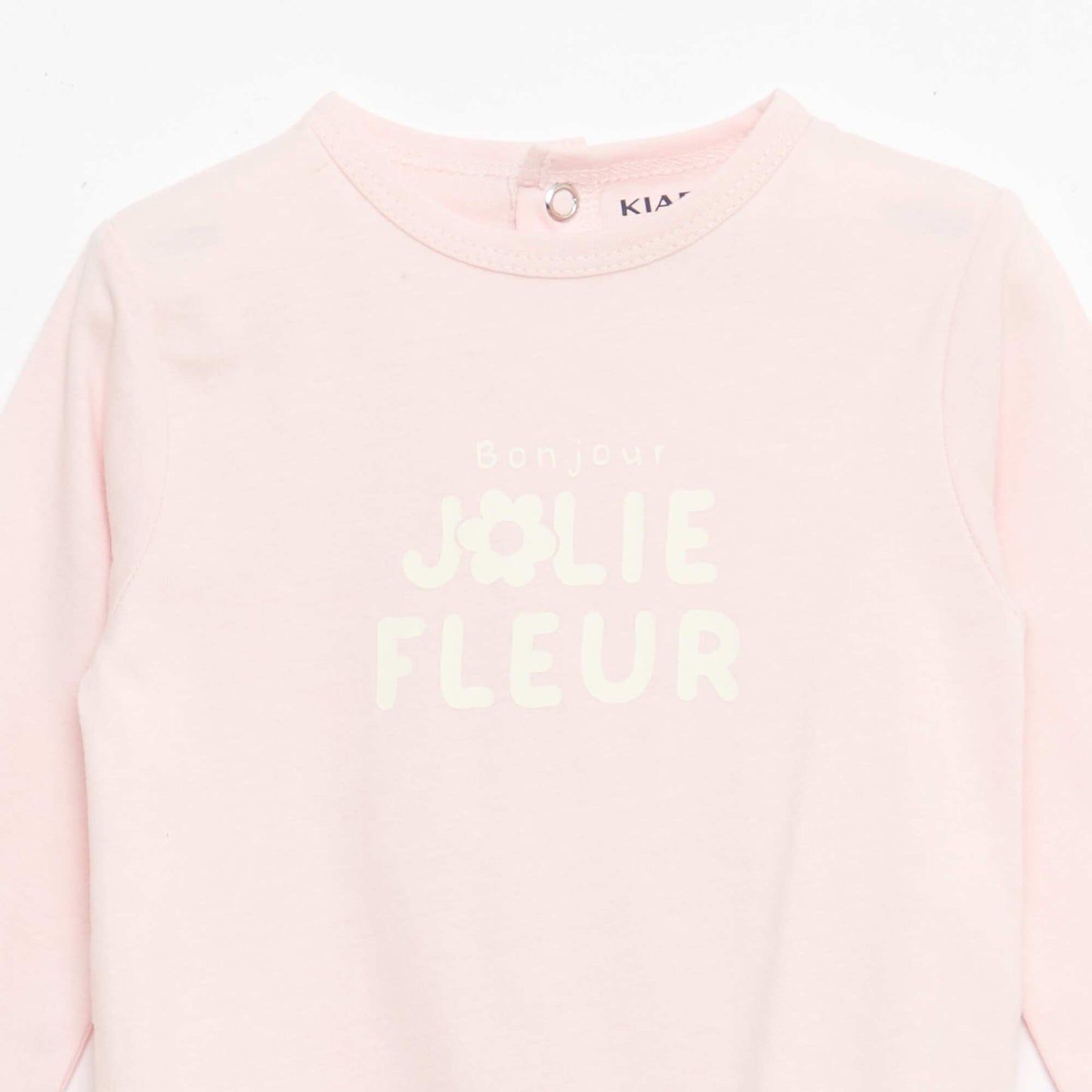 Long-Sleeved Footed Pajamas PINK