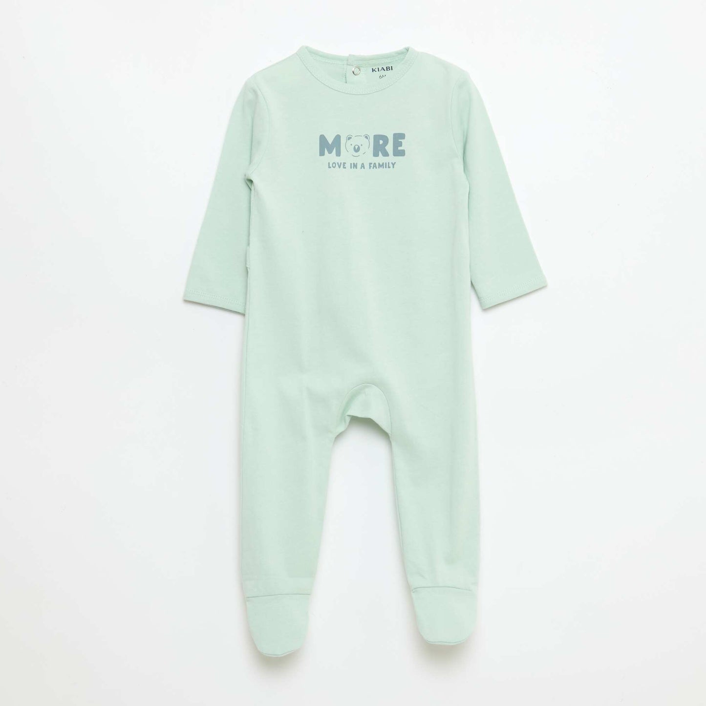 Long-Sleeved Footed Pajamas BLUE