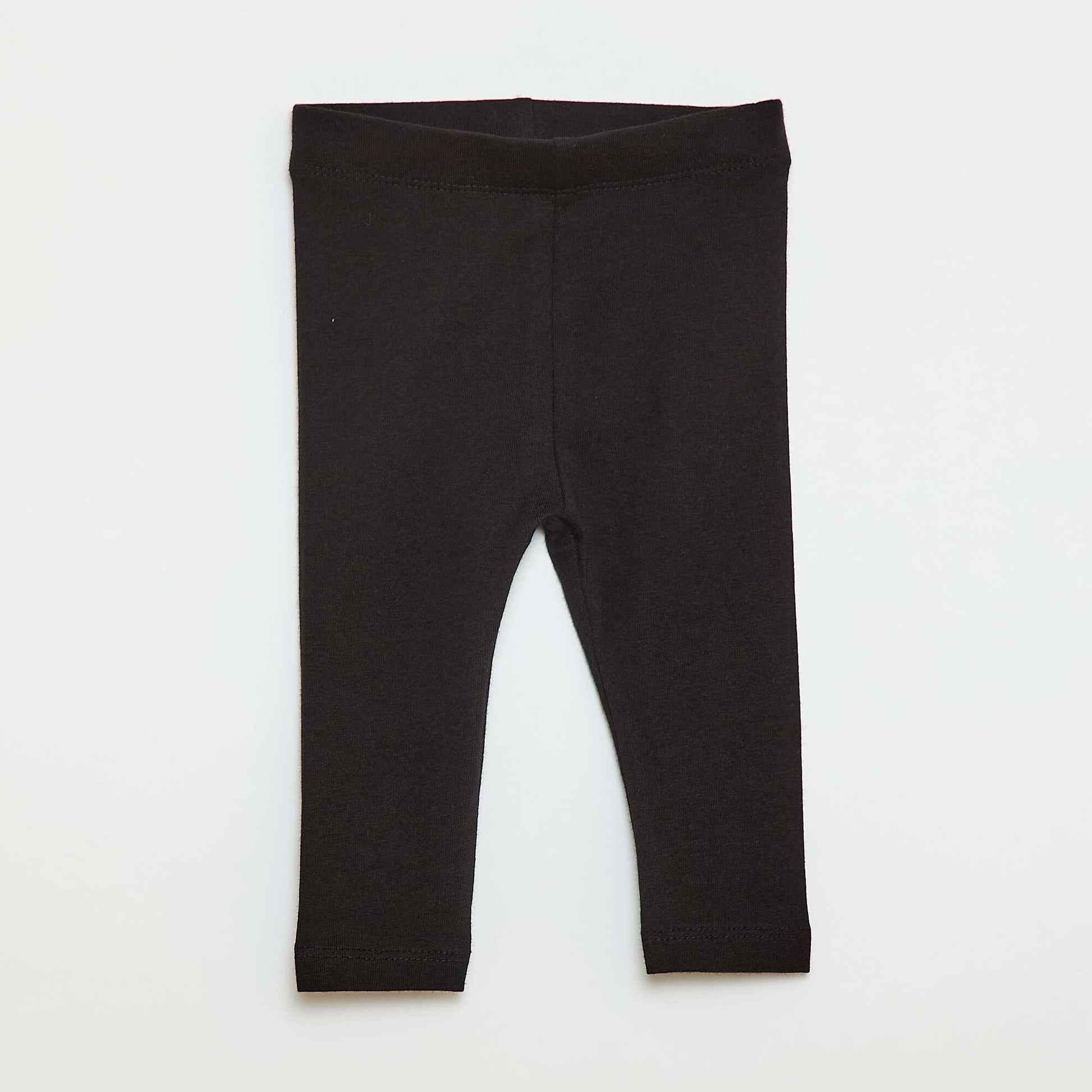 Plain Long Leggings BLACK