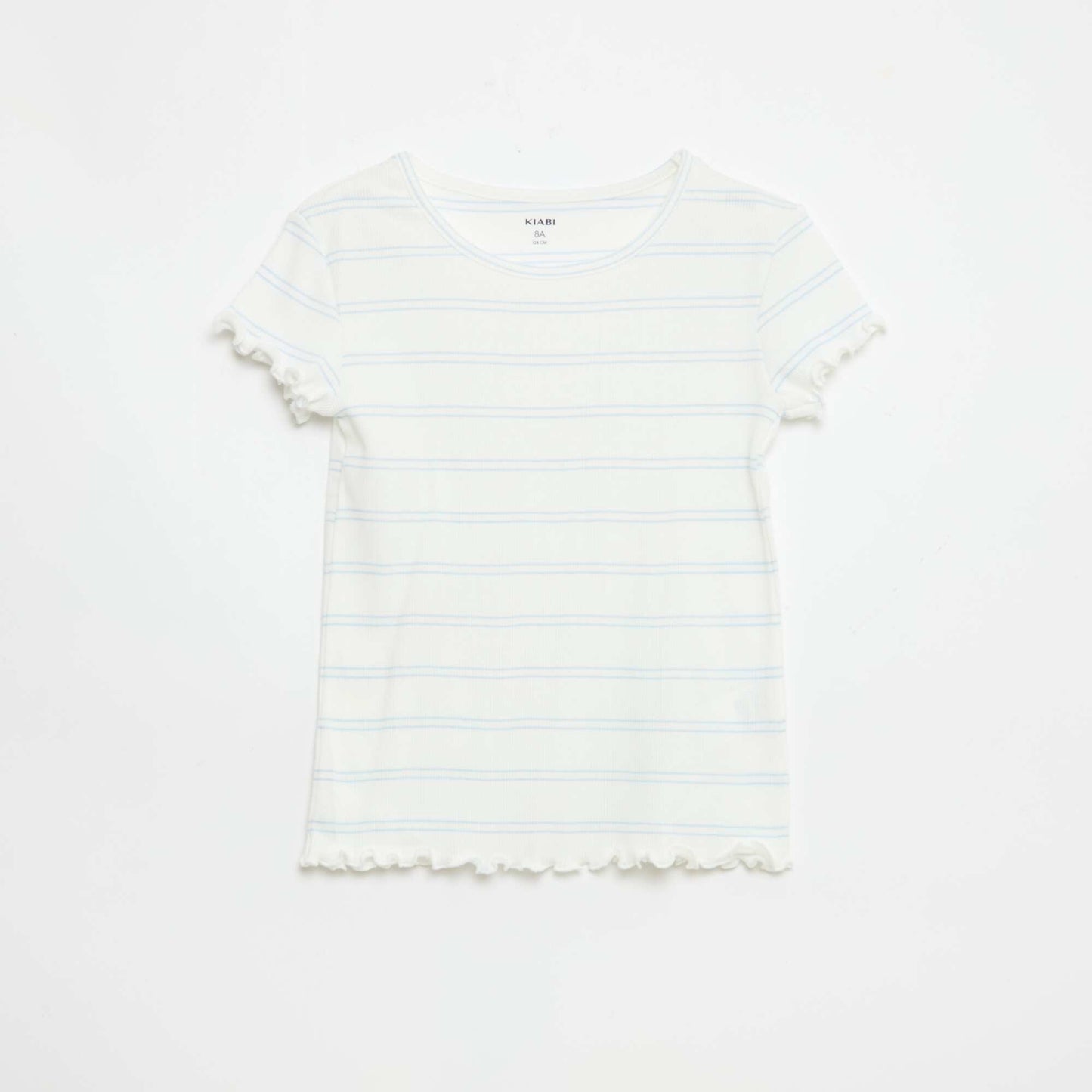 Ribbed Cotton Top & Shorts Pajama Set WHITE