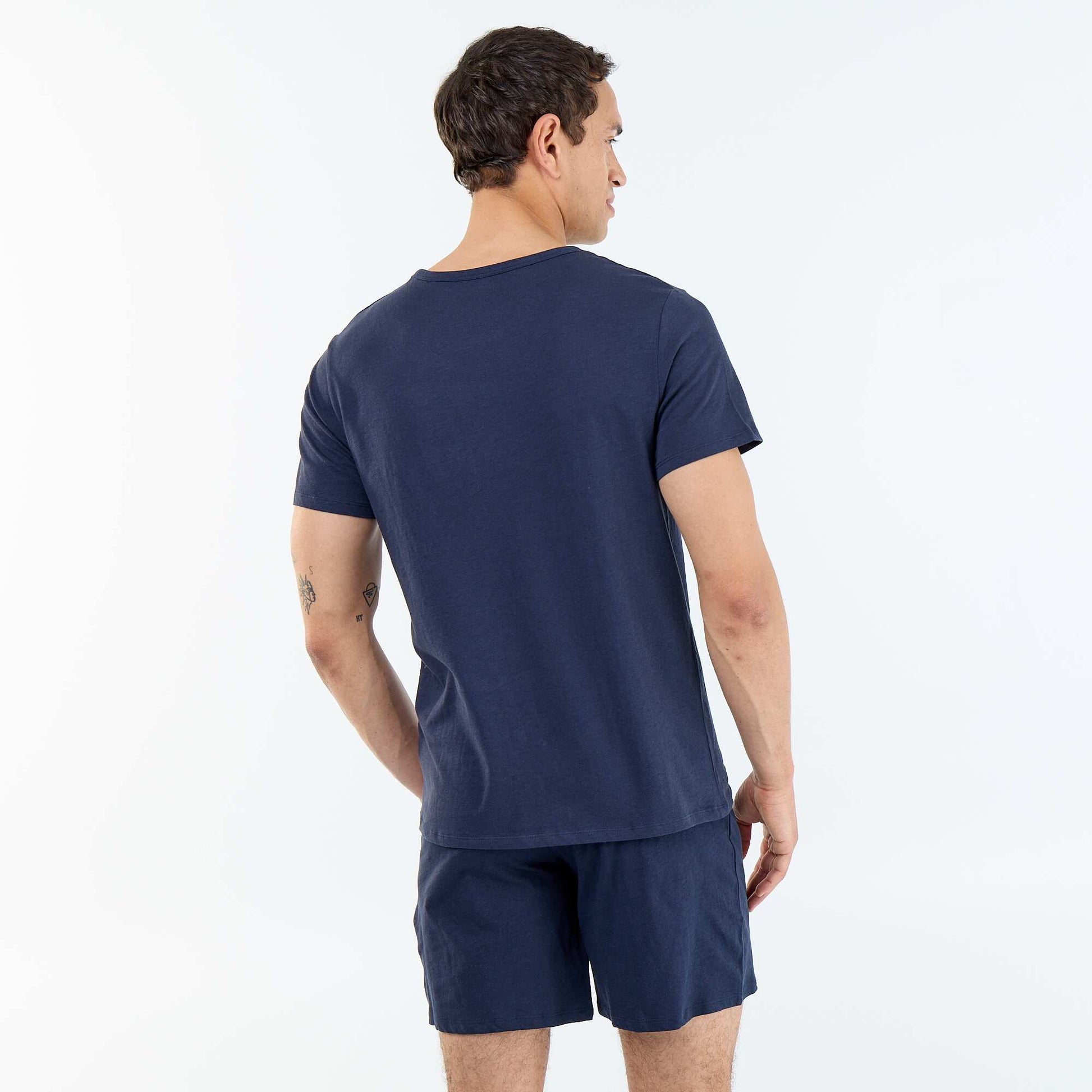 Short pajama set t-shirt + shorts - 2 pieces BLUE