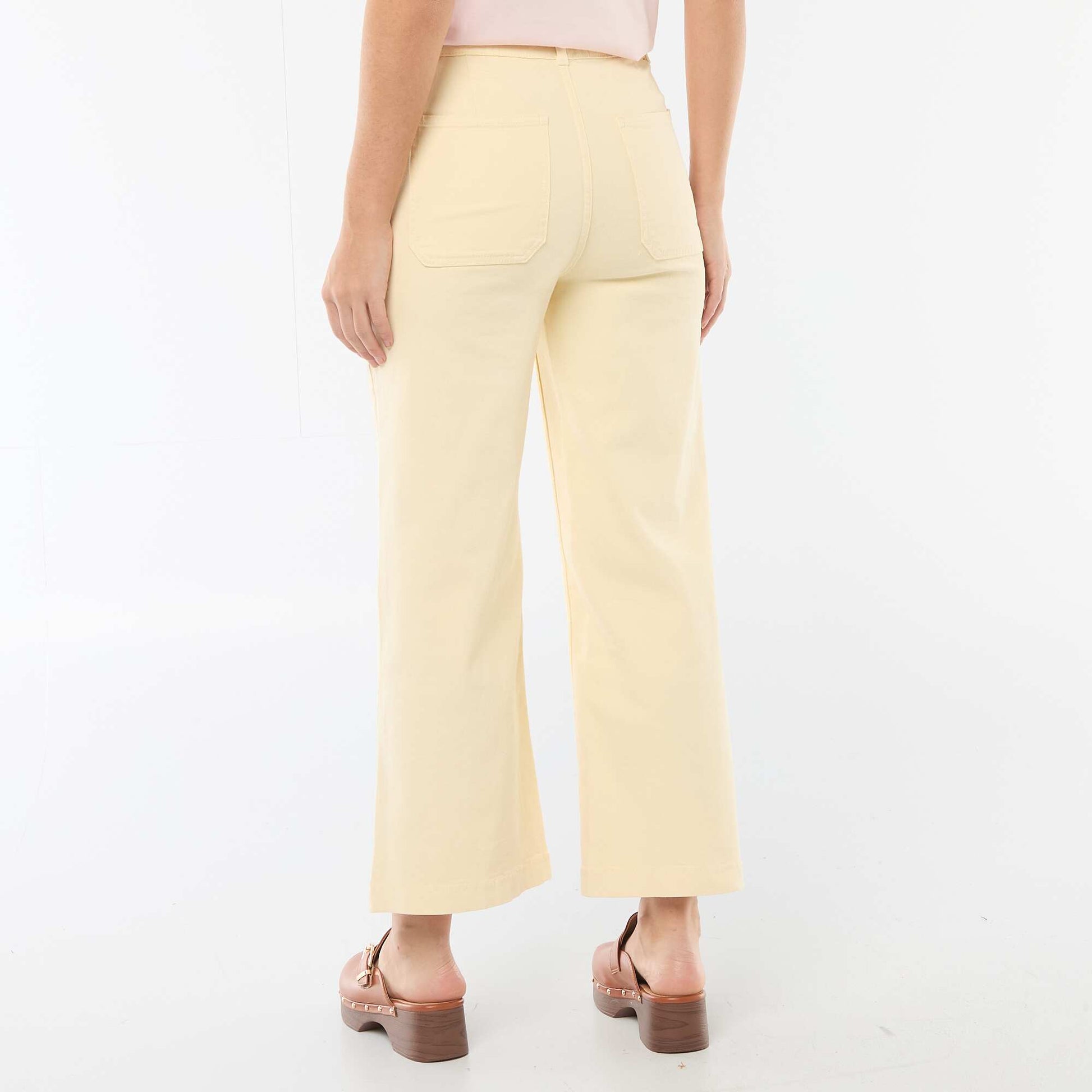 Colorful Wide Leg Pants YELLOW