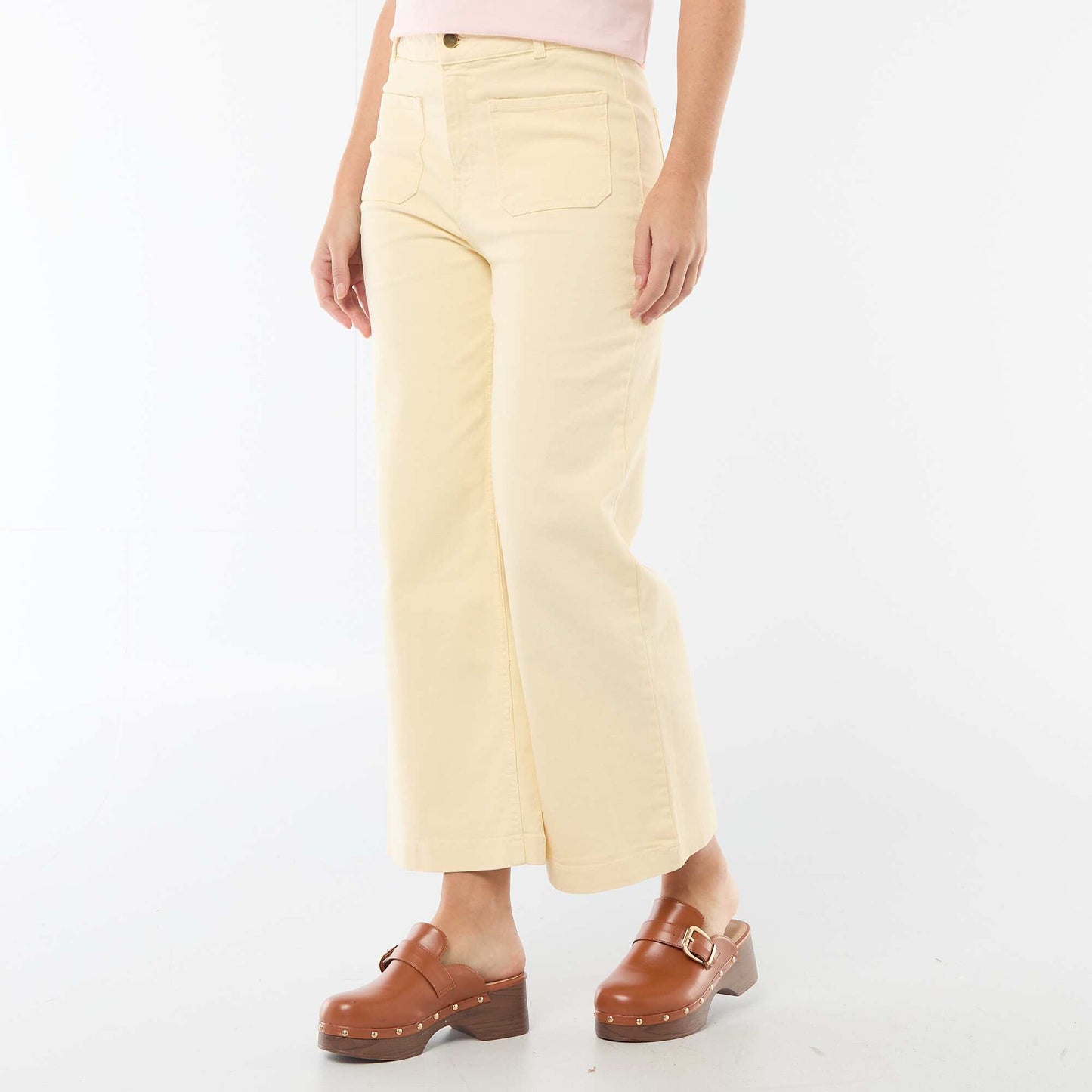 Colorful Wide Leg Pants YELLOW