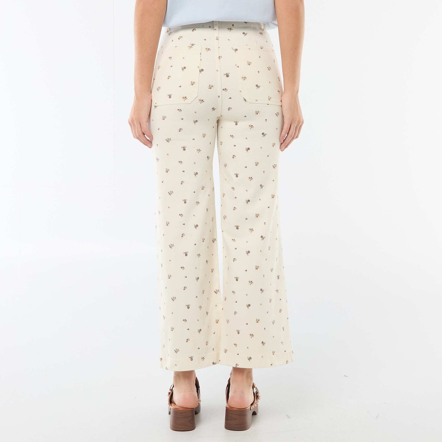 Colorful Wide Leg Pants WHITE