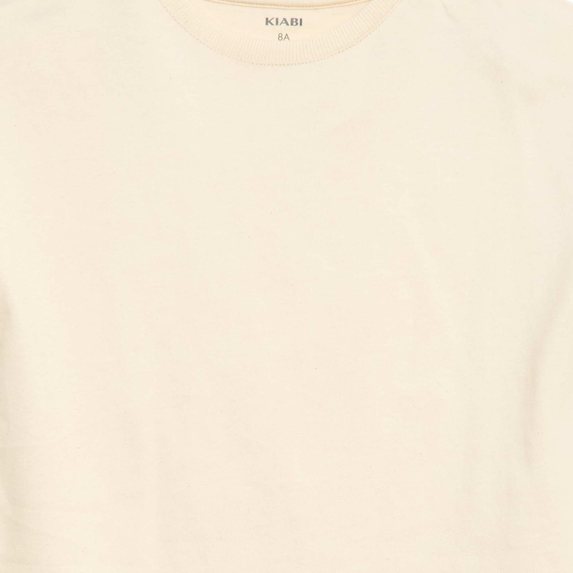 Short-sleeved jersey knit T-shirt BEIGE