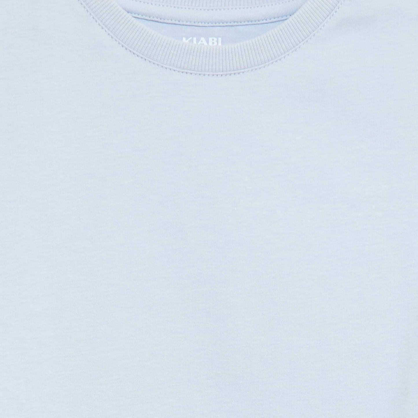 Short-sleeved jersey knit T-shirt BLUE