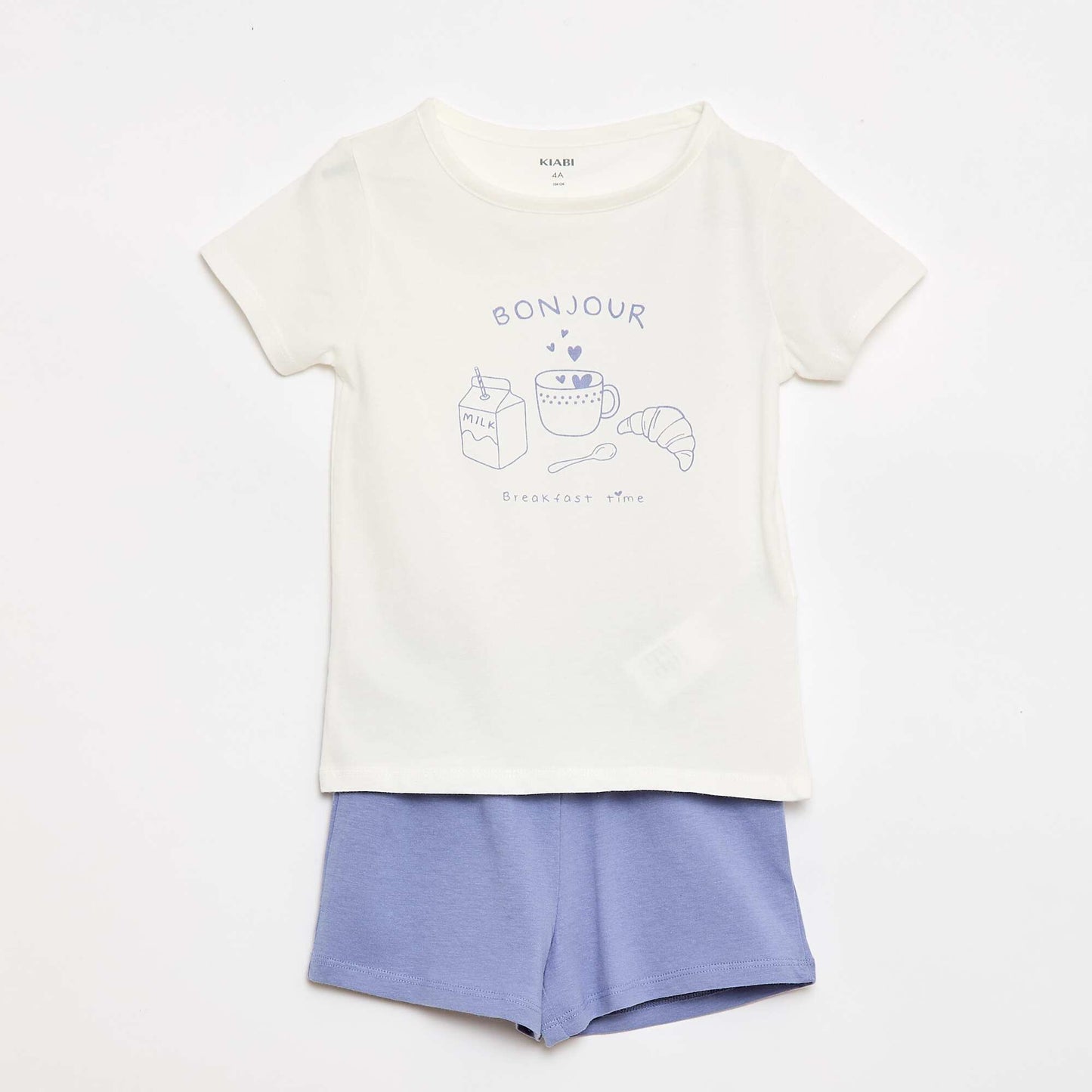 T-shirt & Shorts Pyjama Set - 2 pieces WHITE