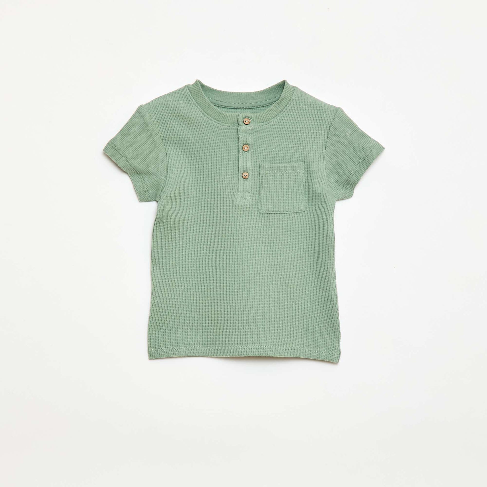 Ribbed Knit 2-Piece Short Pajama Set GREEN
