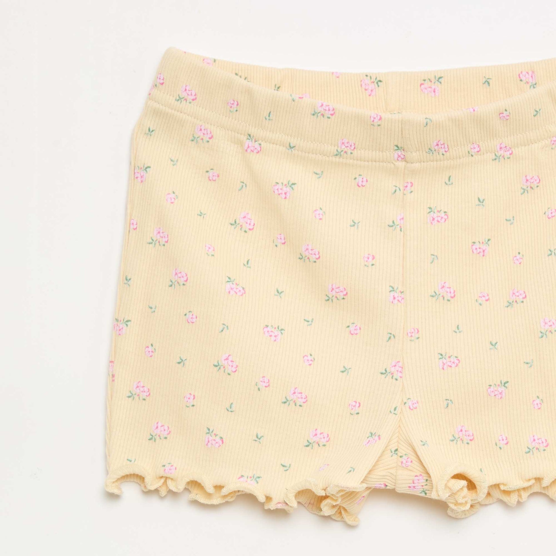 Short Pajama Set - T-shirt + Shorts - 2 Piece BEIGE