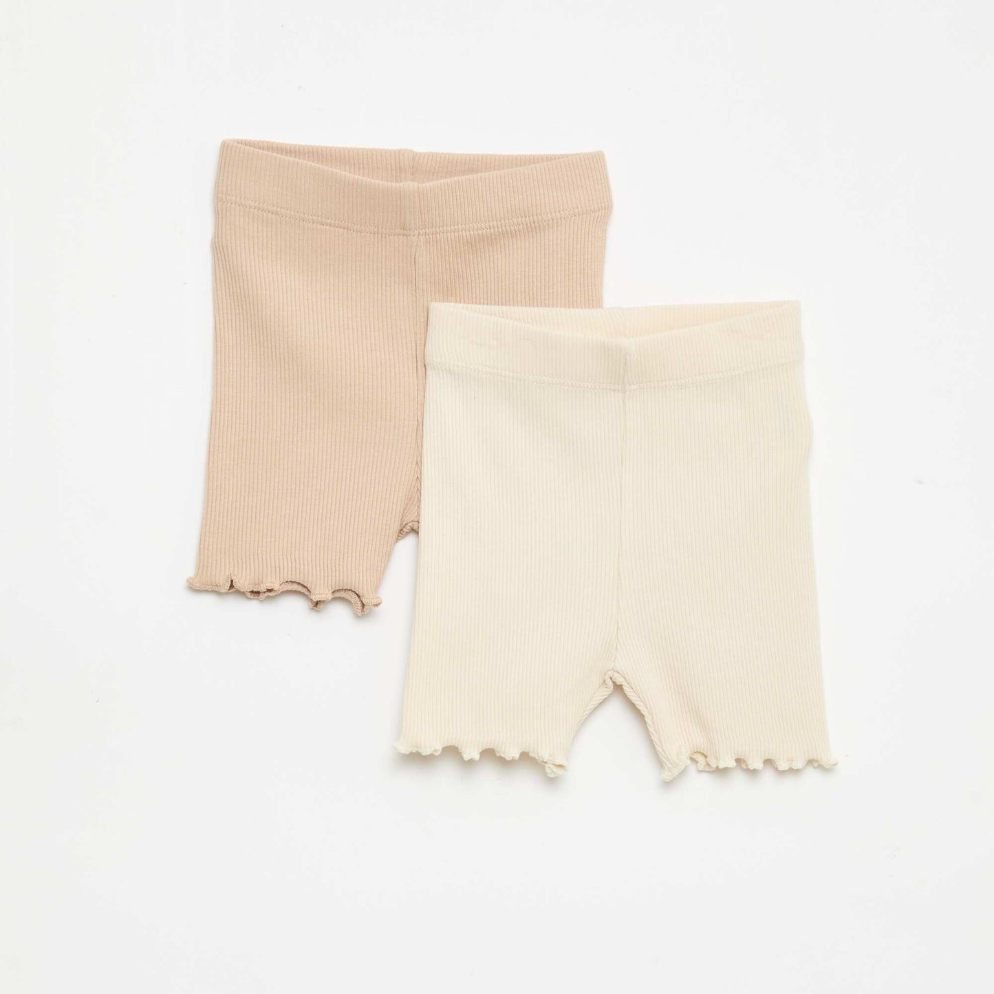 Ribbed Leggings Set - 2 Pack BEIGE