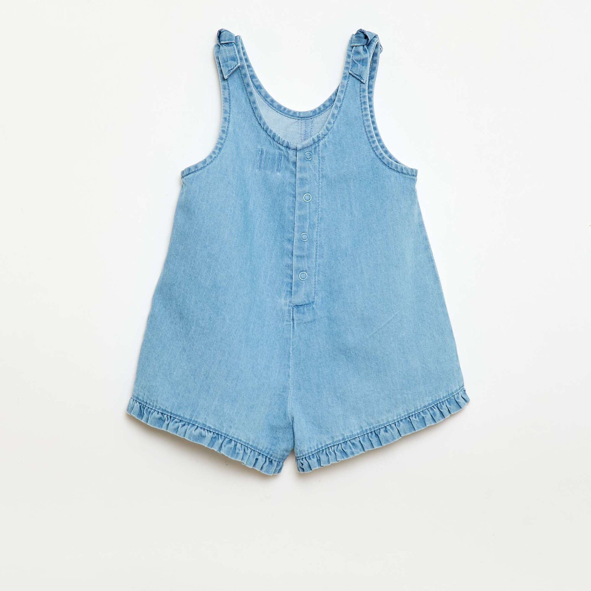 Short Denim Romper BLUE