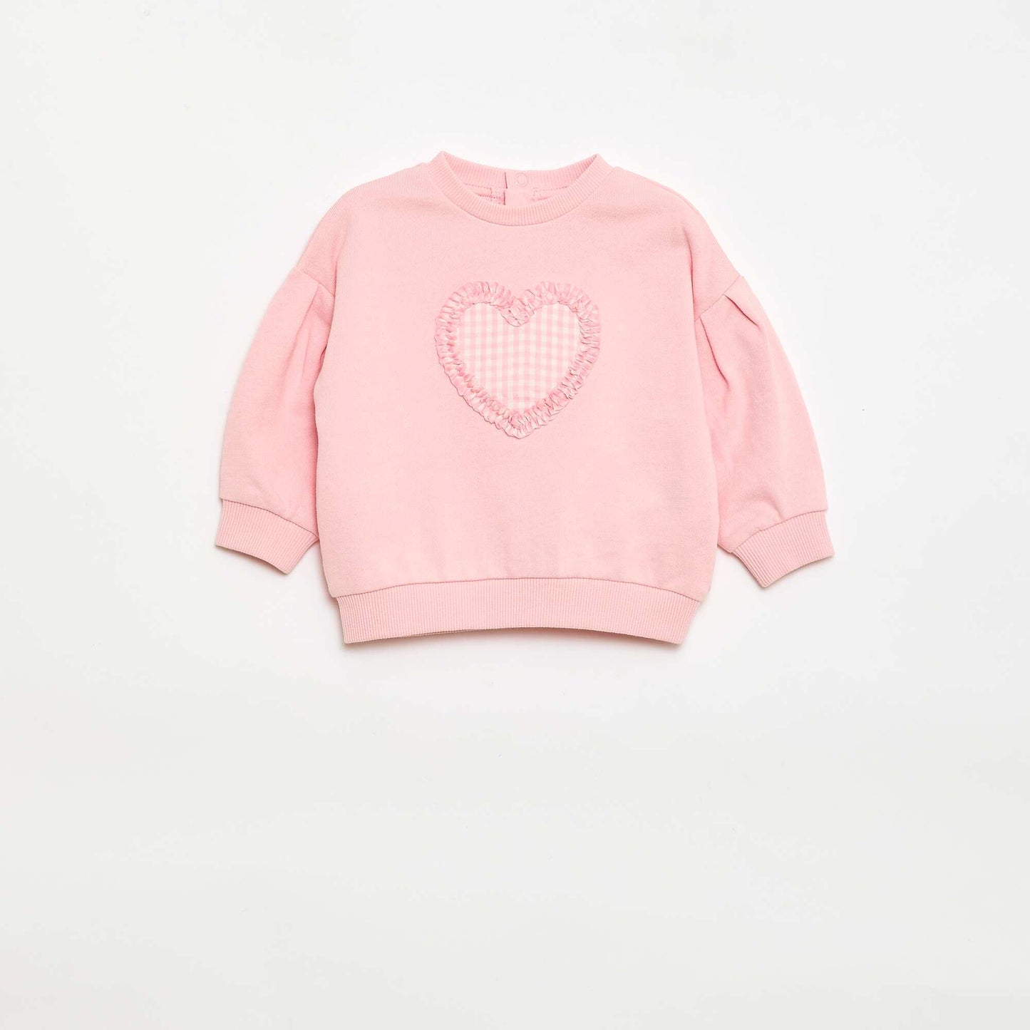 Lightweight French Terry Crew Neck Sweatshirt with Print PINK